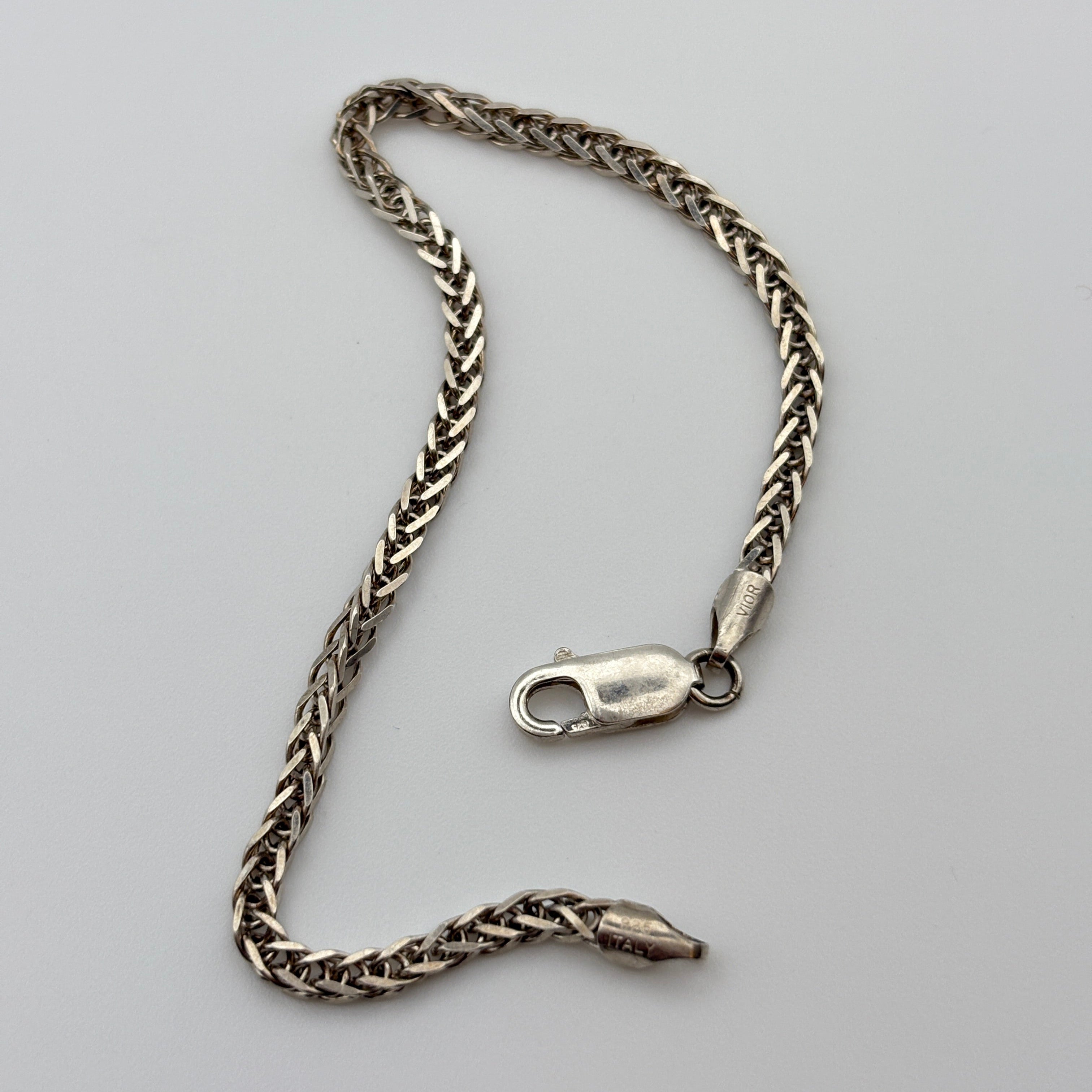 Sterling Wheat Chain Bracelet
