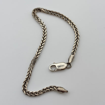 Sterling Wheat Chain Bracelet