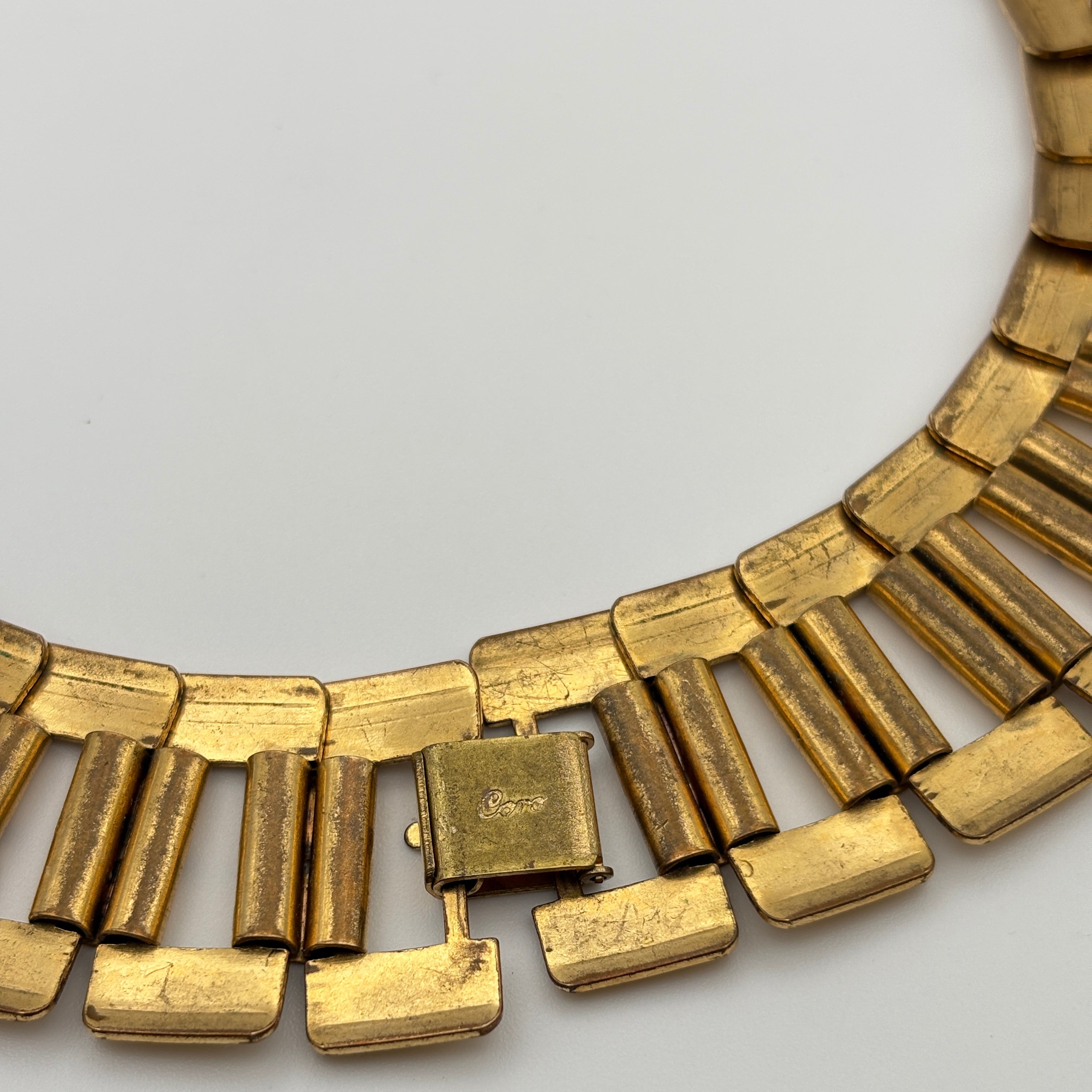 Coro Pegasus Gold Plated Collar Necklace