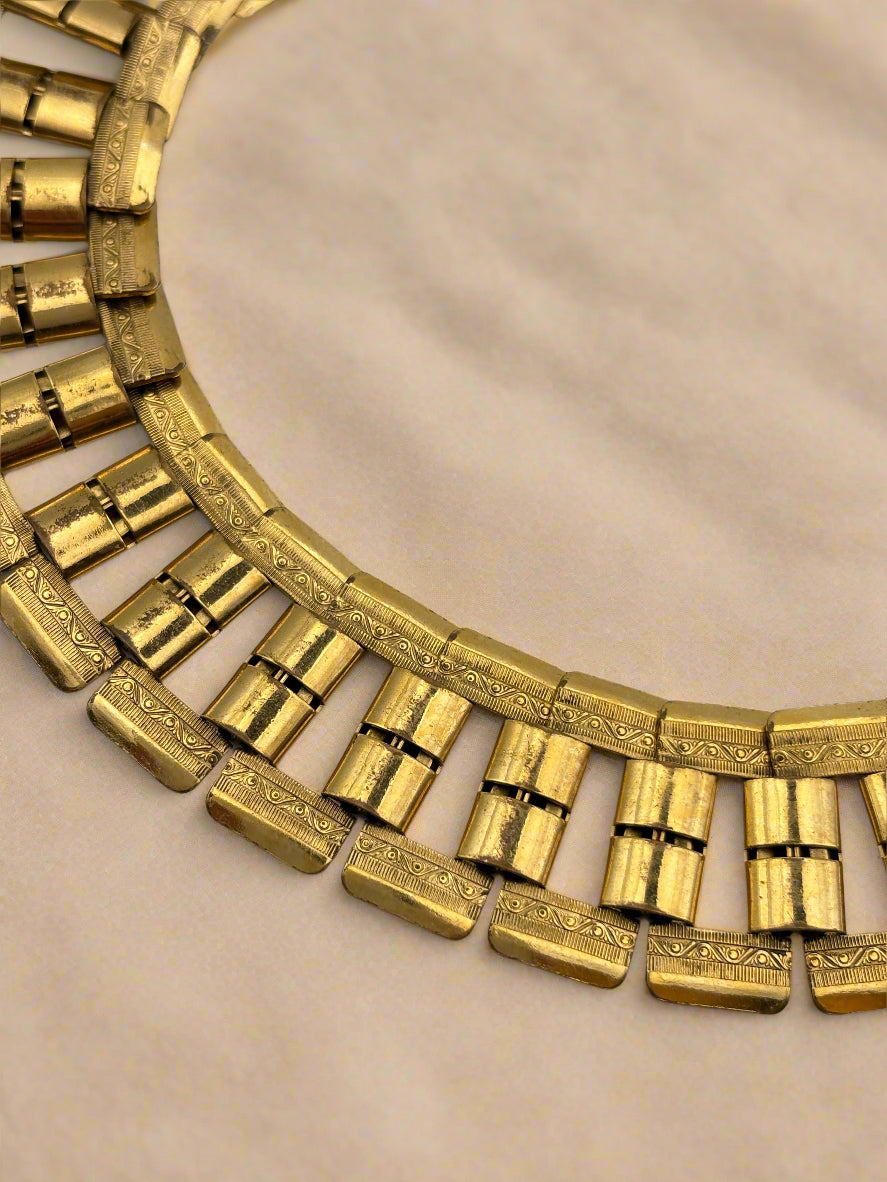 Coro Pegasus Gold Plated Collar Necklace