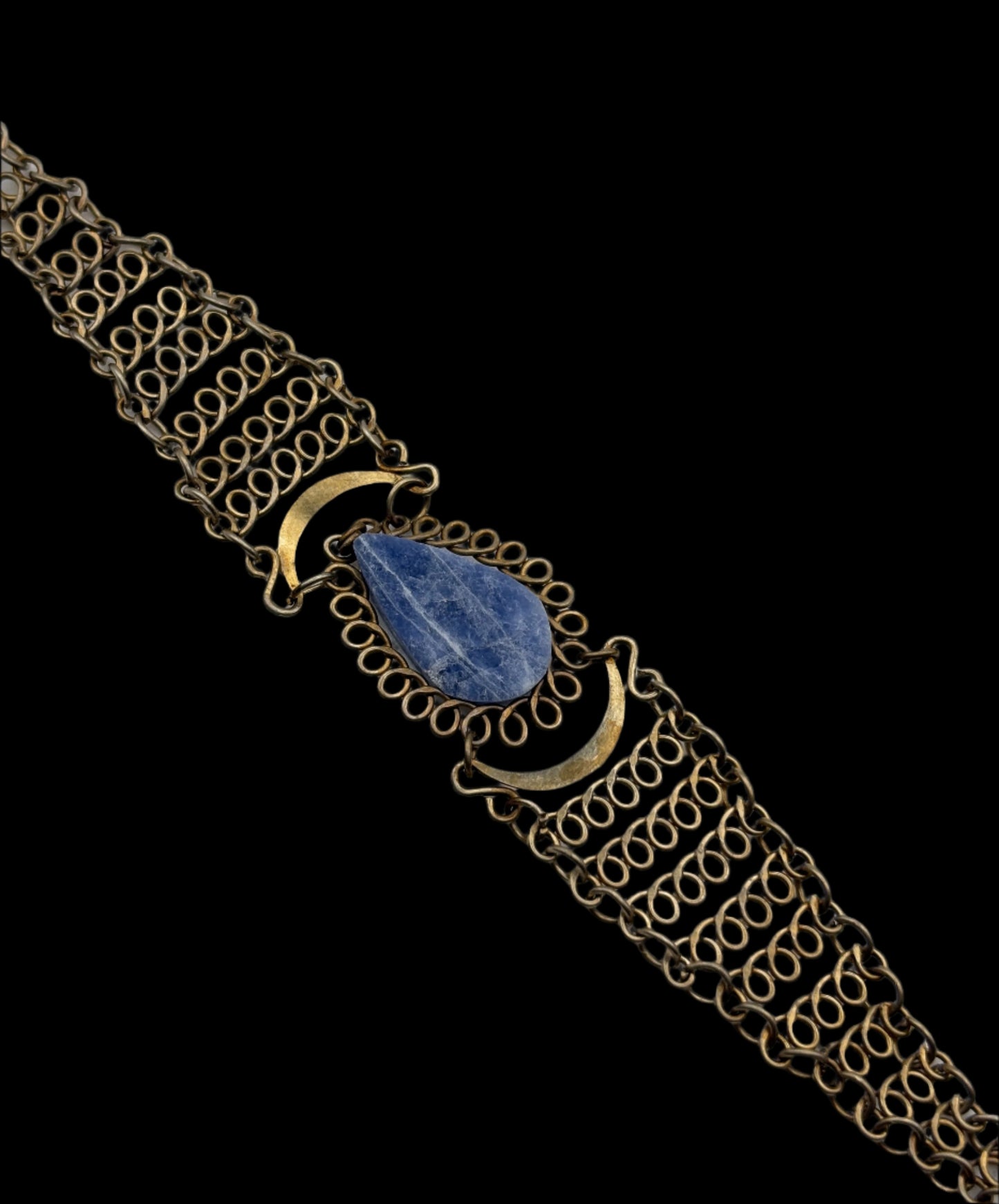 Sterling Silver Sodalite Lace Bracelet