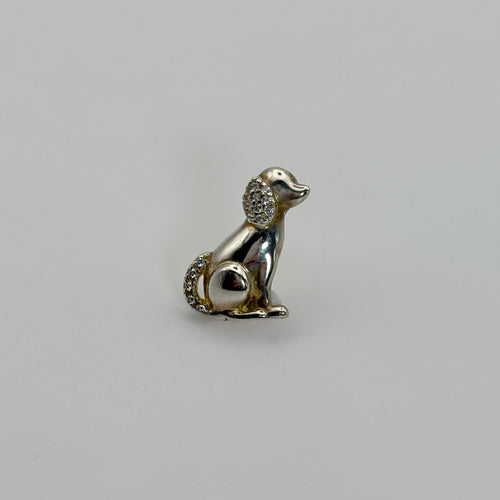 925 Pooch Pendant with Rhinestones
