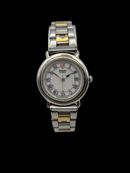 Seiko Blue Text Day Date