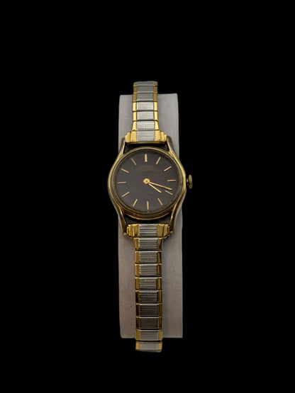 Two-tone Seiko Black Dial Expanding Band