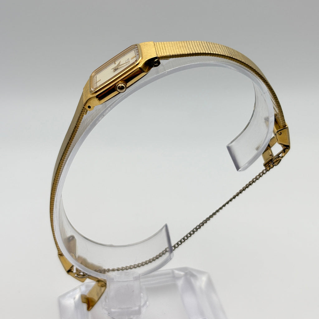 Gold Seiko Analog Mesh