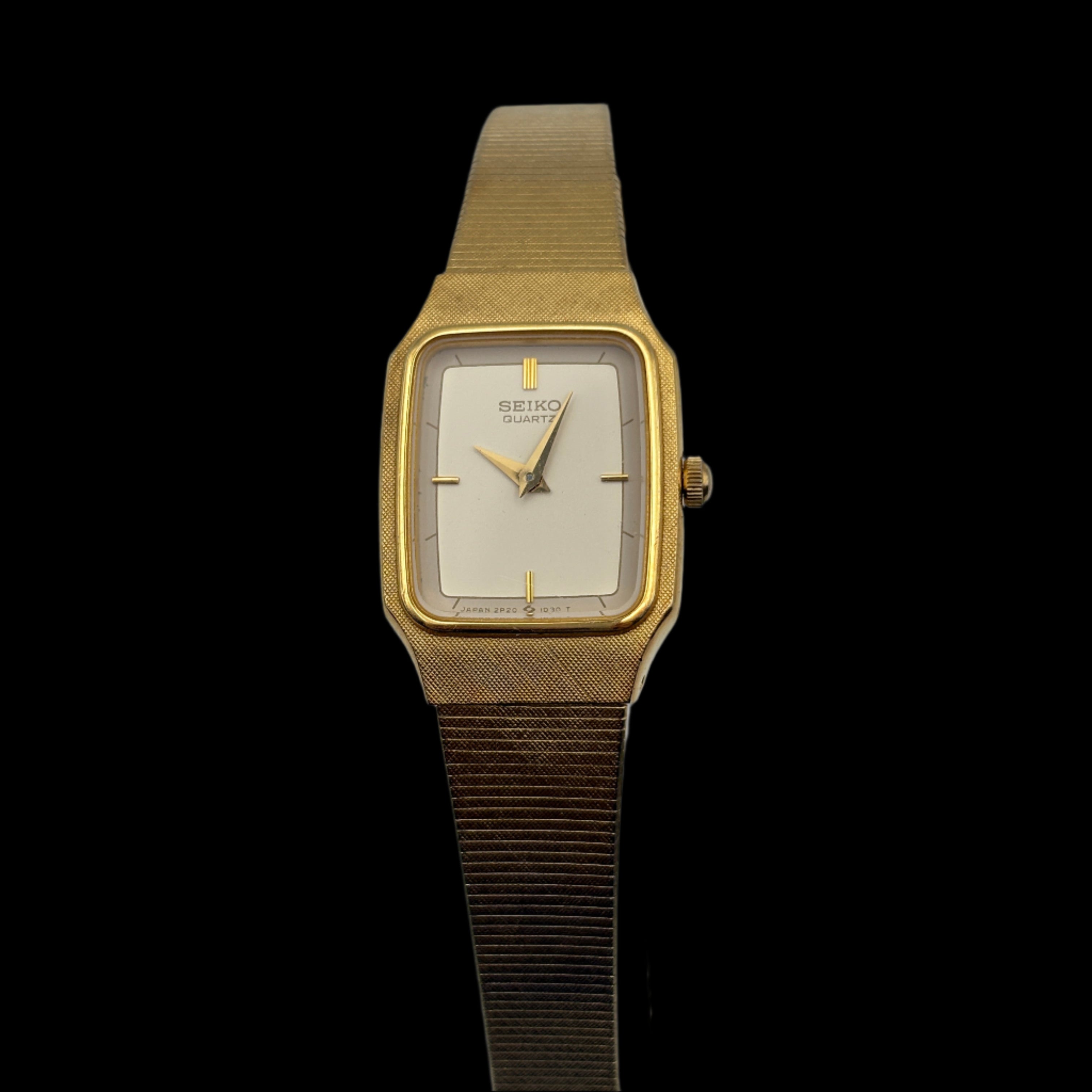 Gold Seiko Analog Mesh