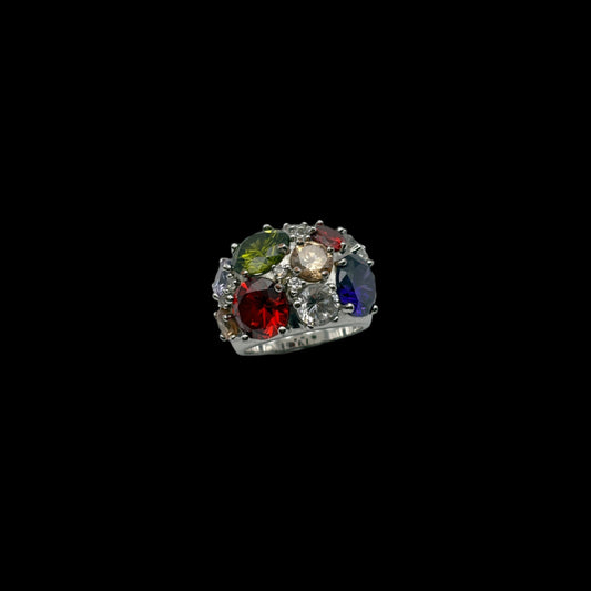 NATALIYA V COLLISTER MULTICOLOR CUBIC ZIRCONIA