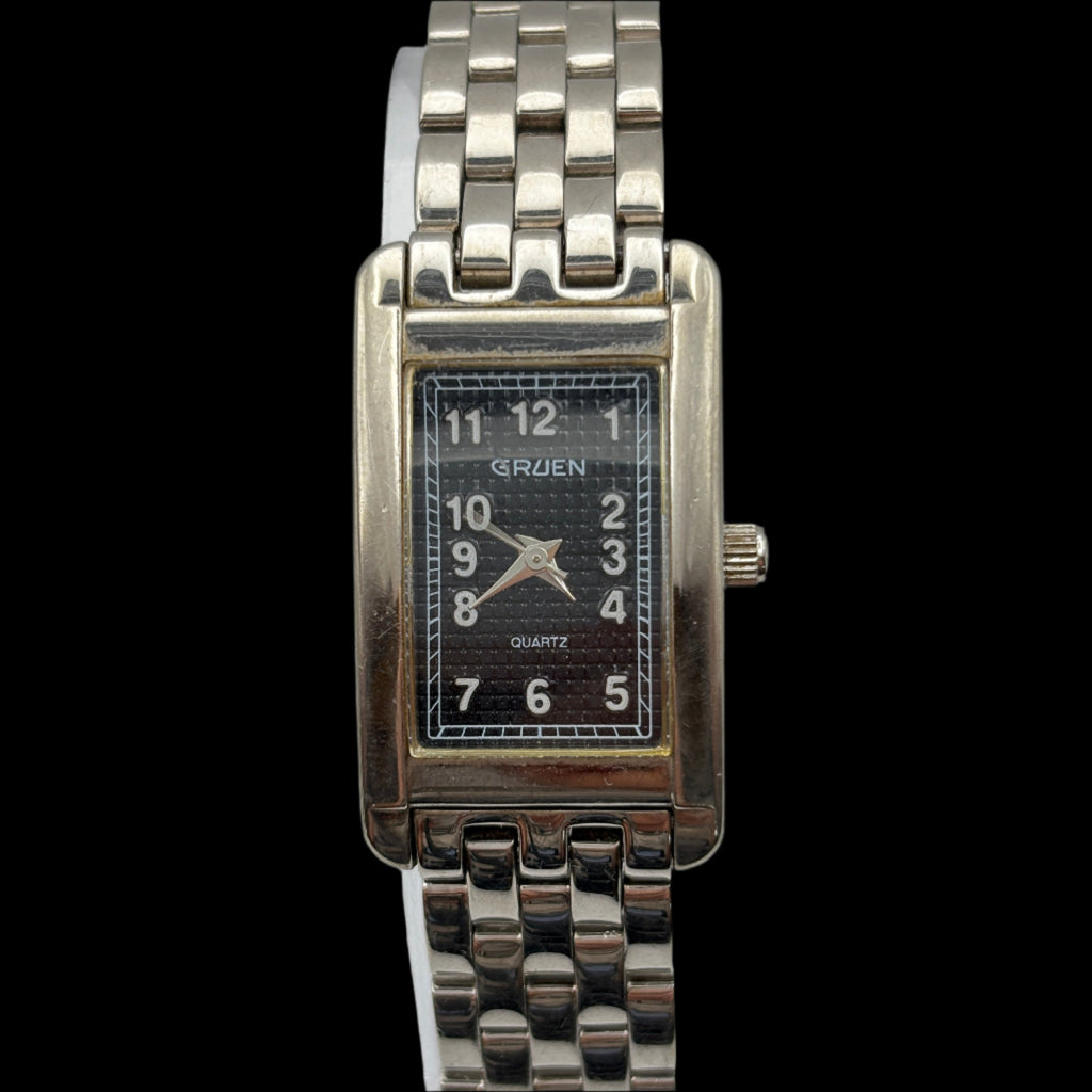 Gruen Curvex Quartz Black Dial