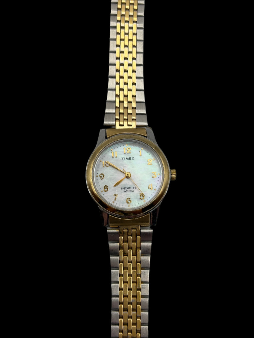 Two-tone Timex Indiglo MOP Dial