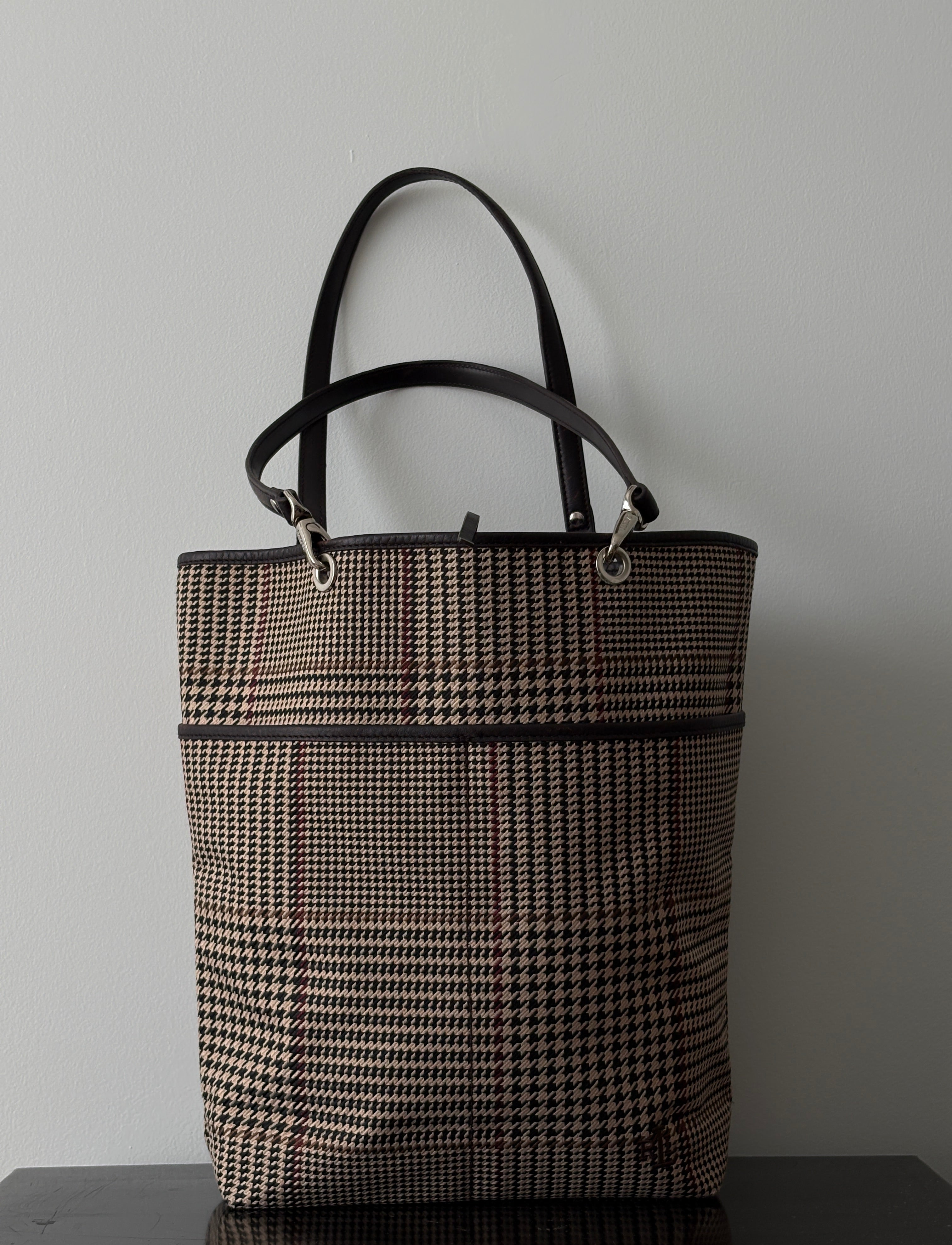 Ralph Lauren Houndstooth Tote Bag