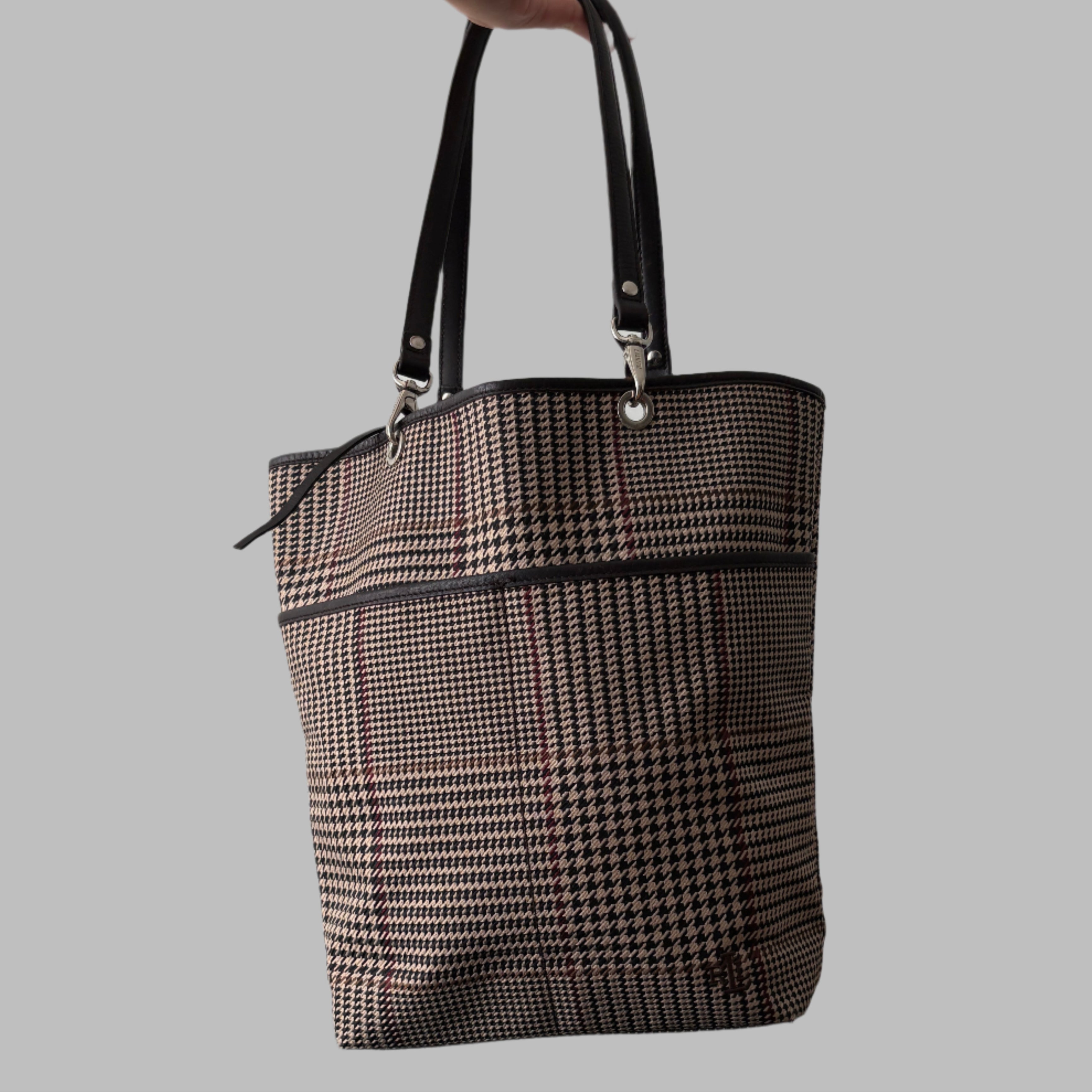 Ralph Lauren Houndstooth Tote Bag
