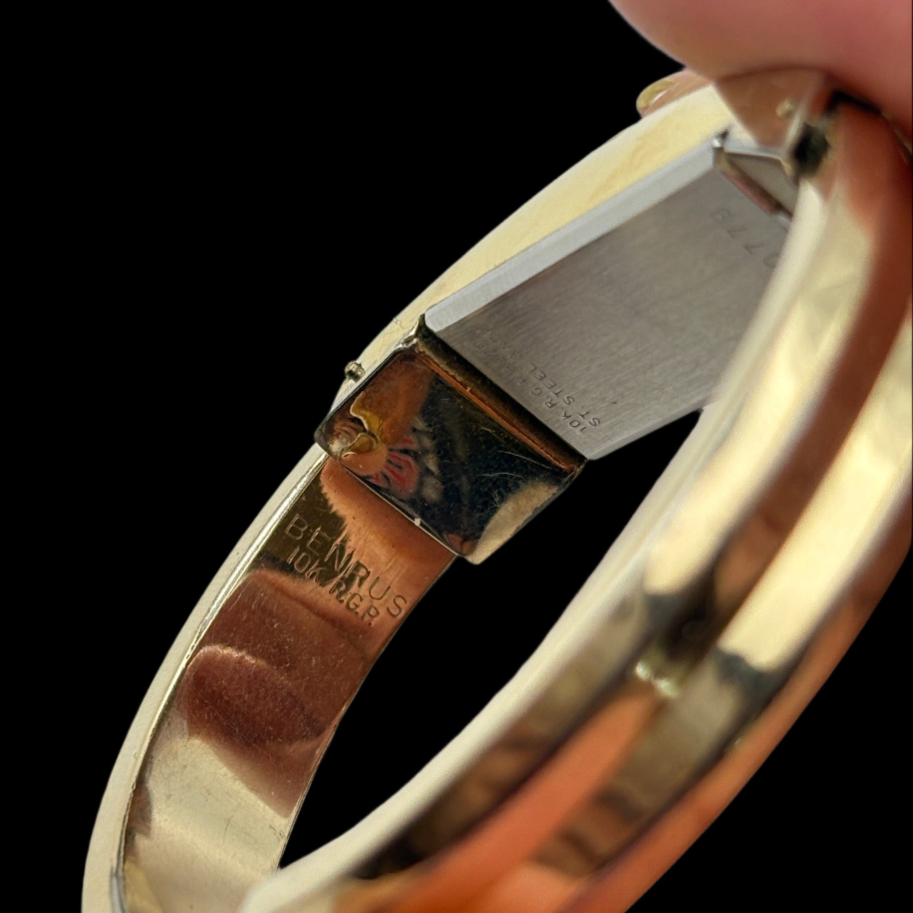 10KT RGR Benrus Cuff Watch