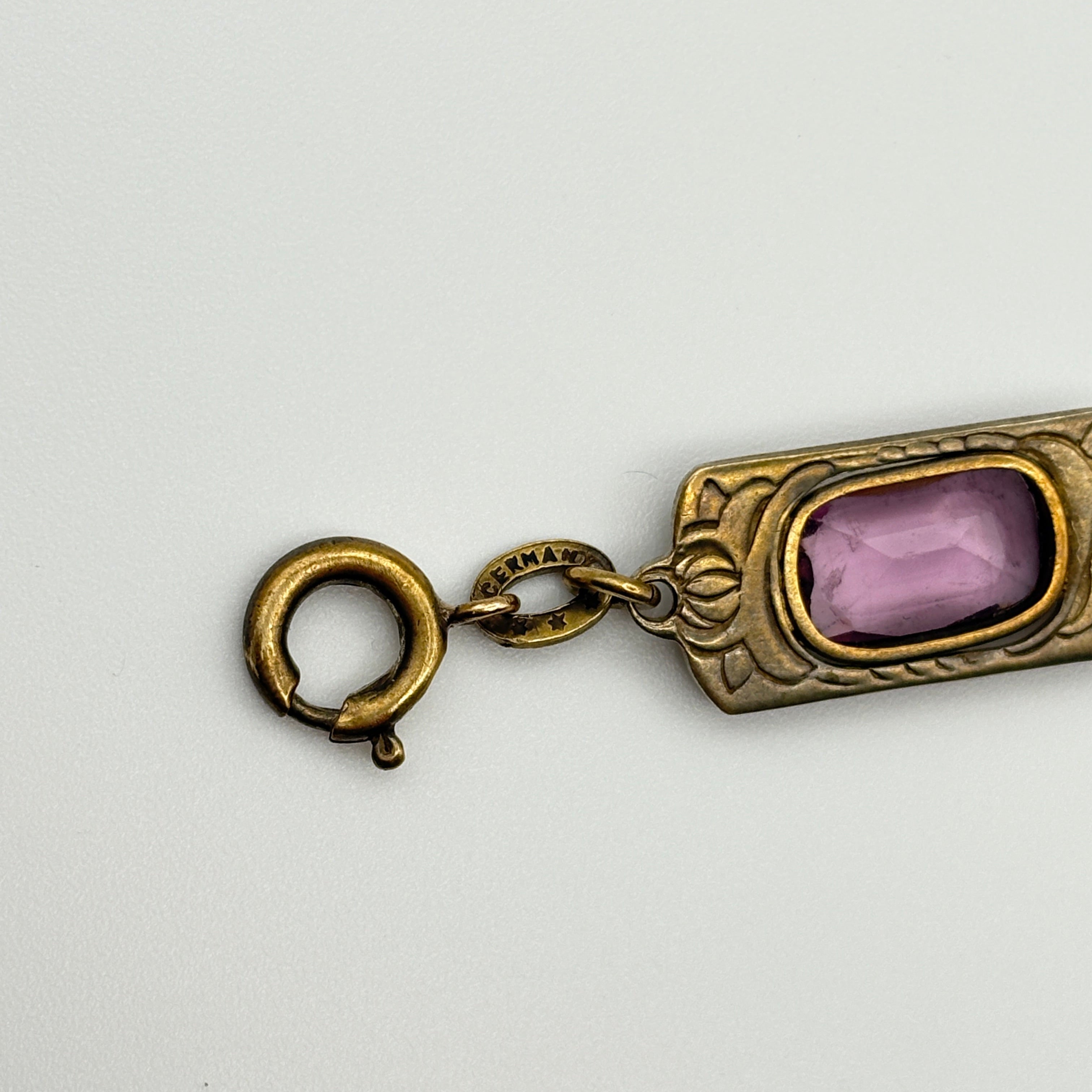 Edwardian Amethyst Paste Station Bracelet