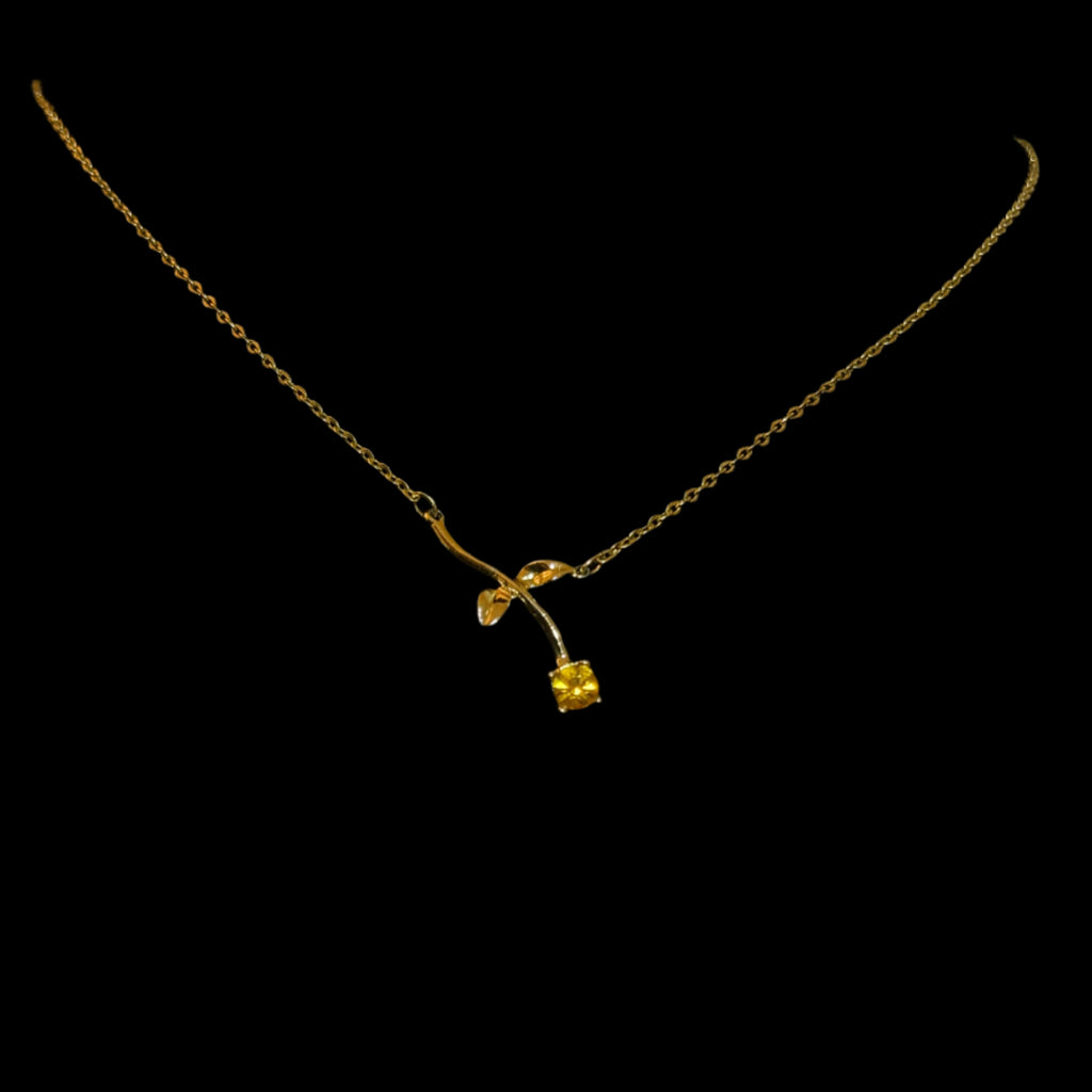 14KT Gold Plated Rose Necklace