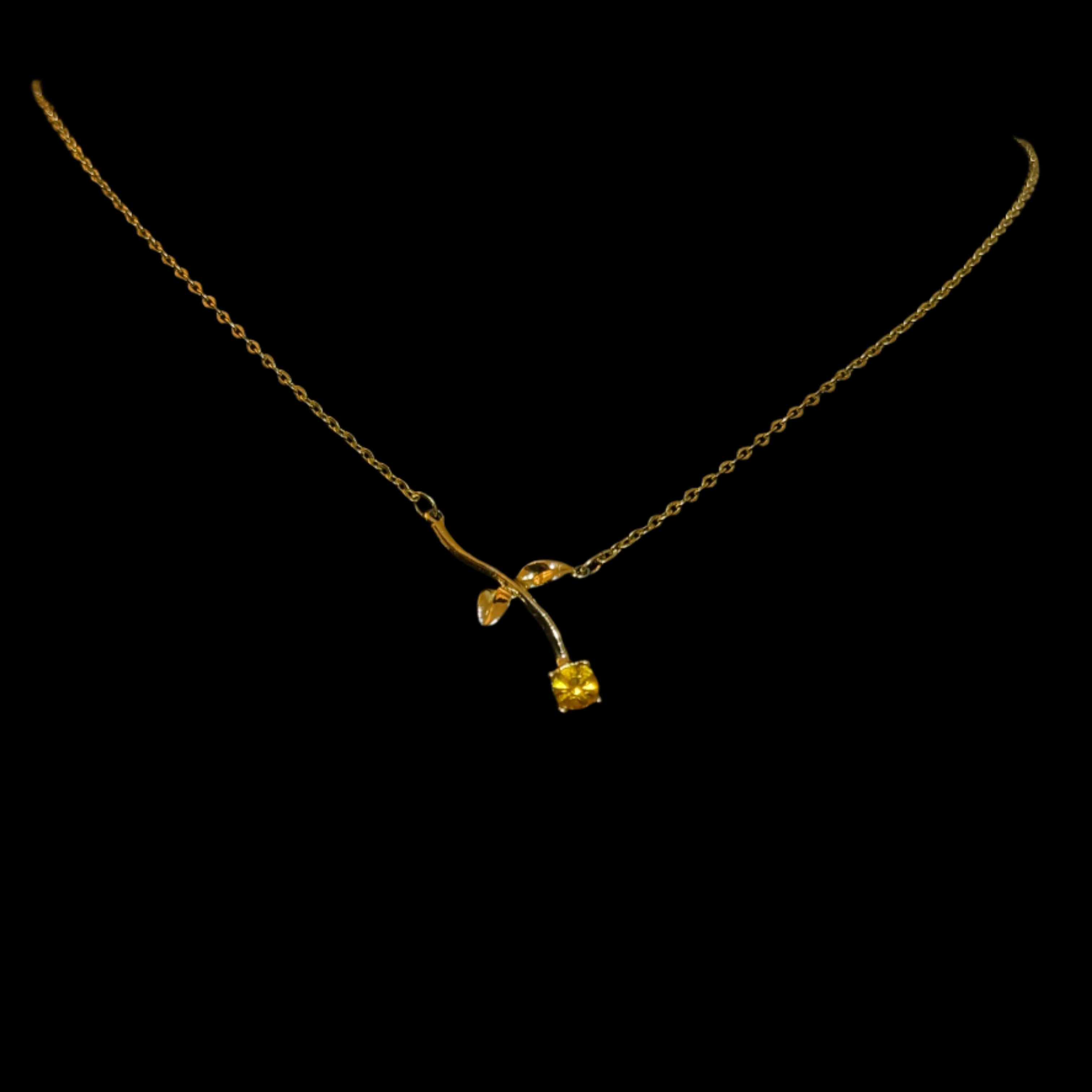 14KT Gold Plated Rose Necklace