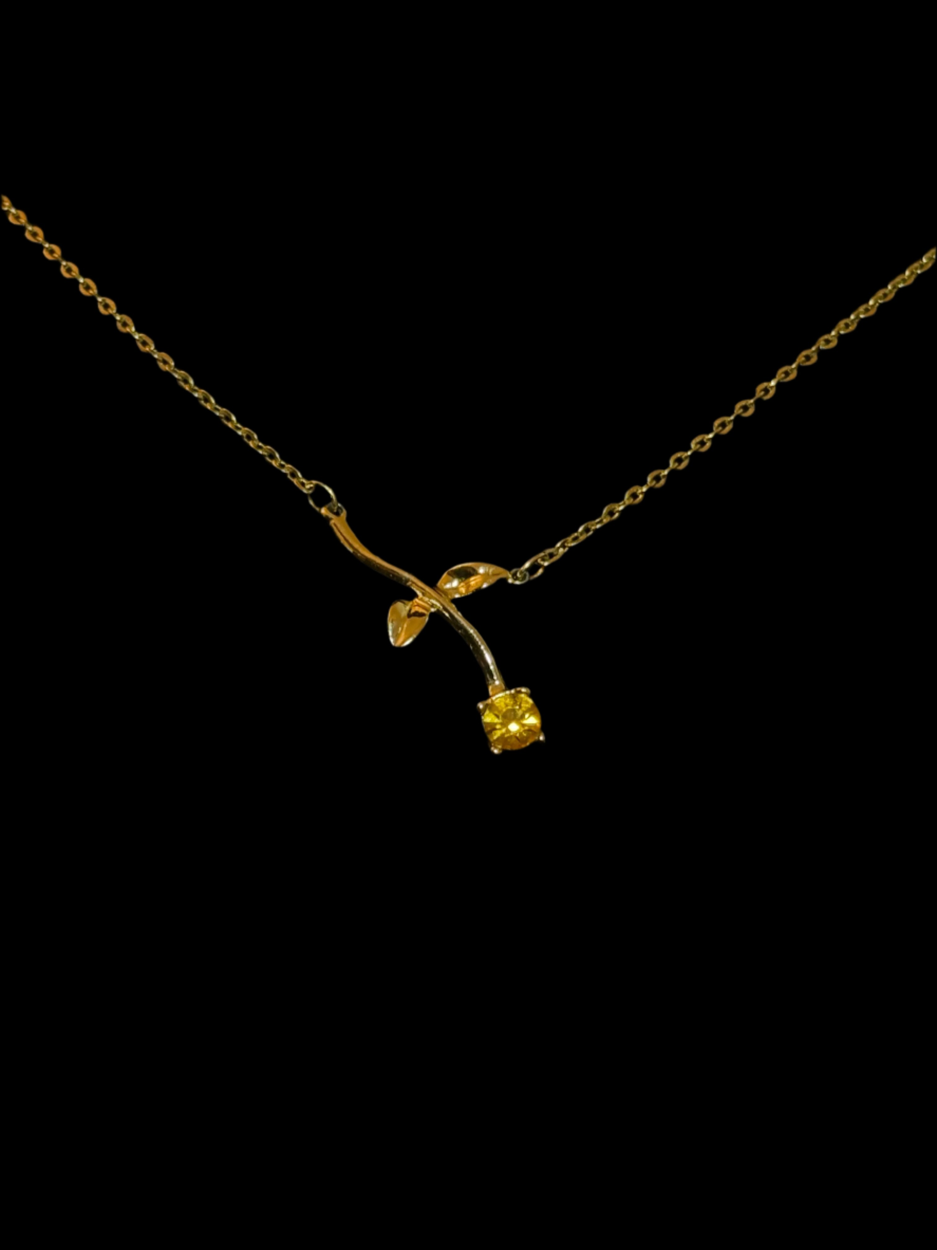 14KT Gold Plated Rose Necklace
