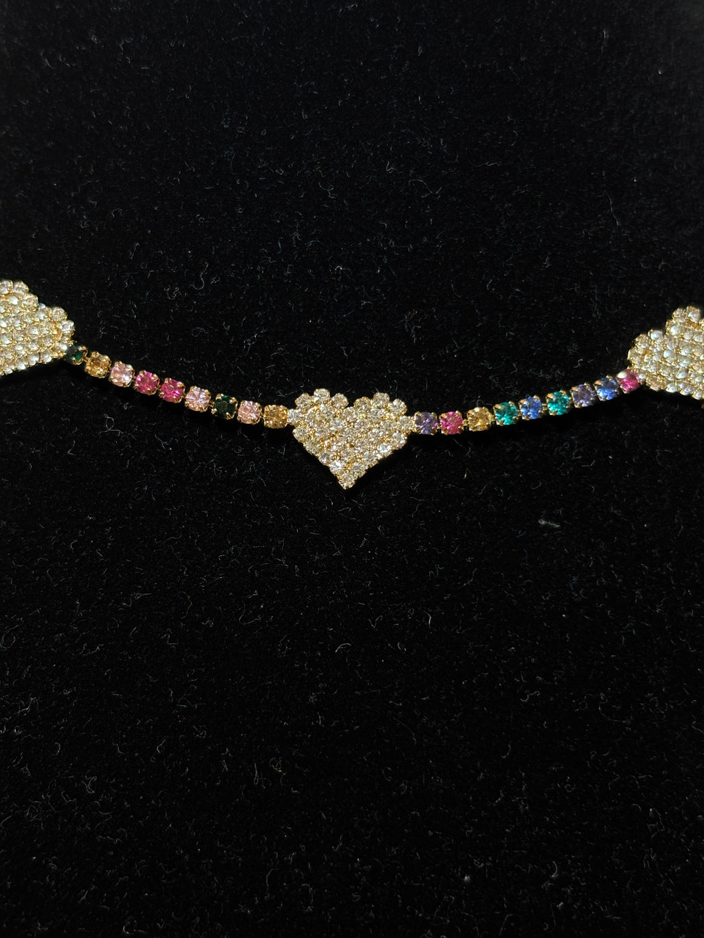 Y2K Multicoloured Rhinestone Necklace