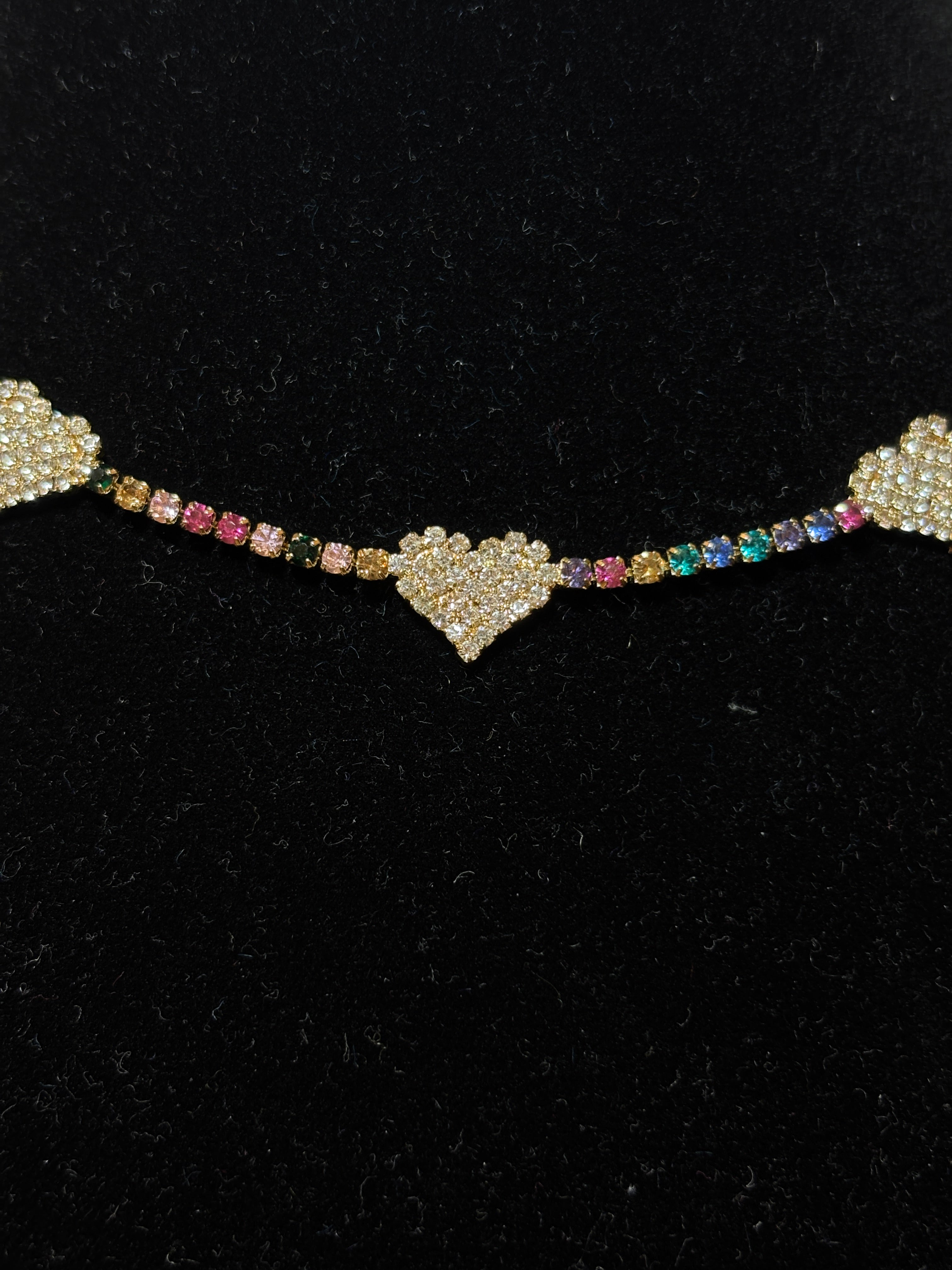 Y2K Multicoloured Rhinestone Necklace