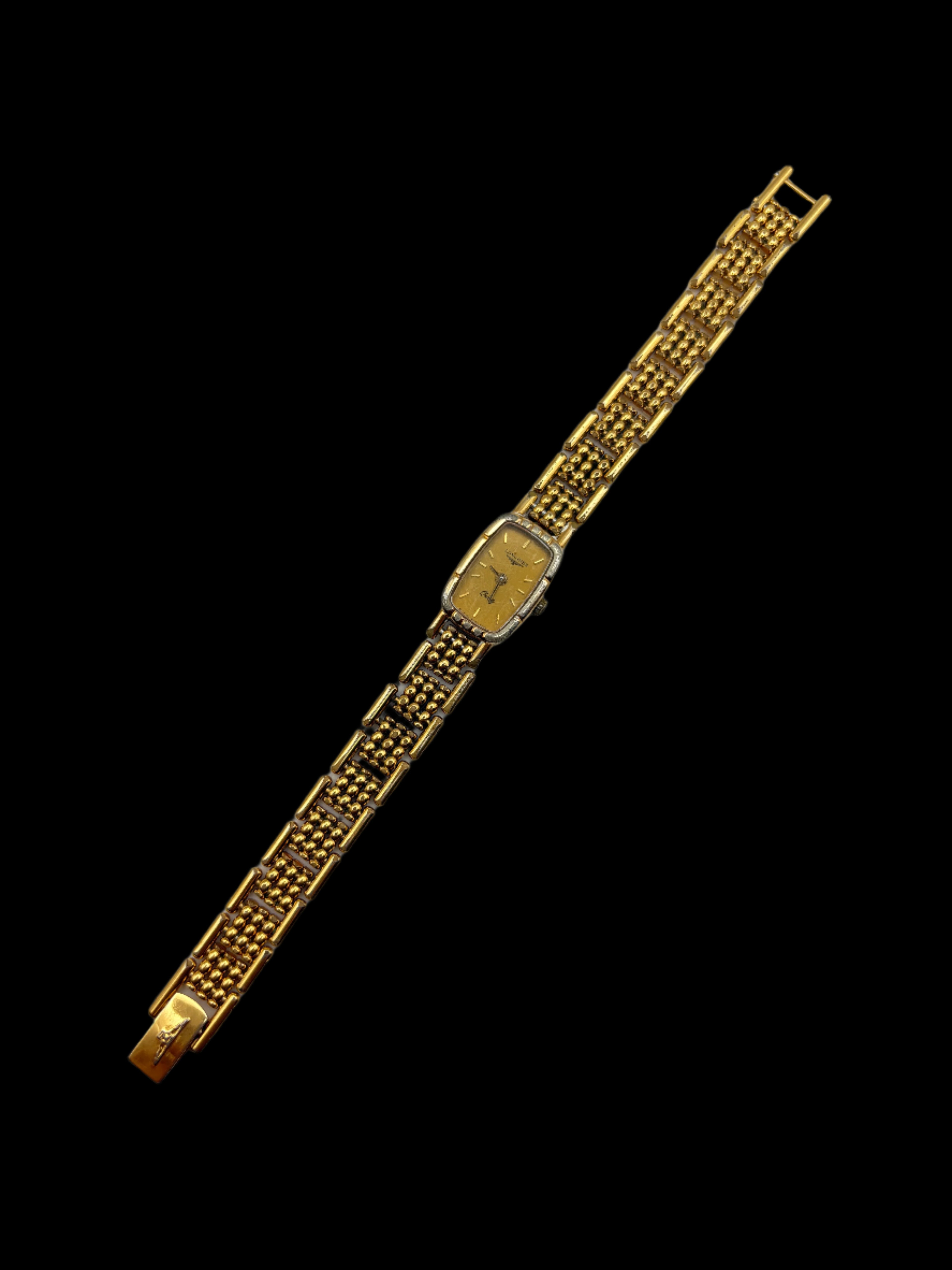 Gold Longines Dainty Analog Watch