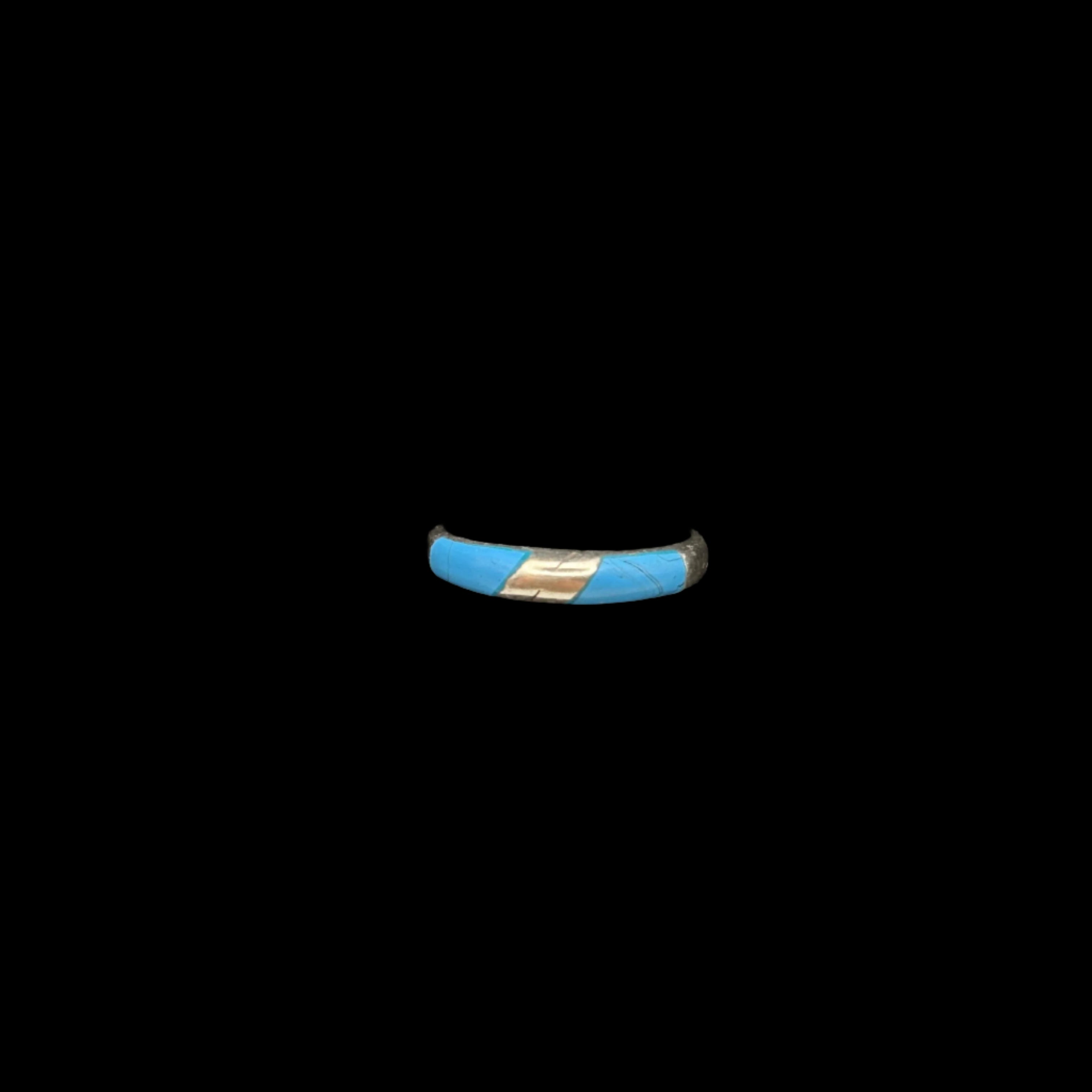 Bague empilable en turquoise et argent sterling