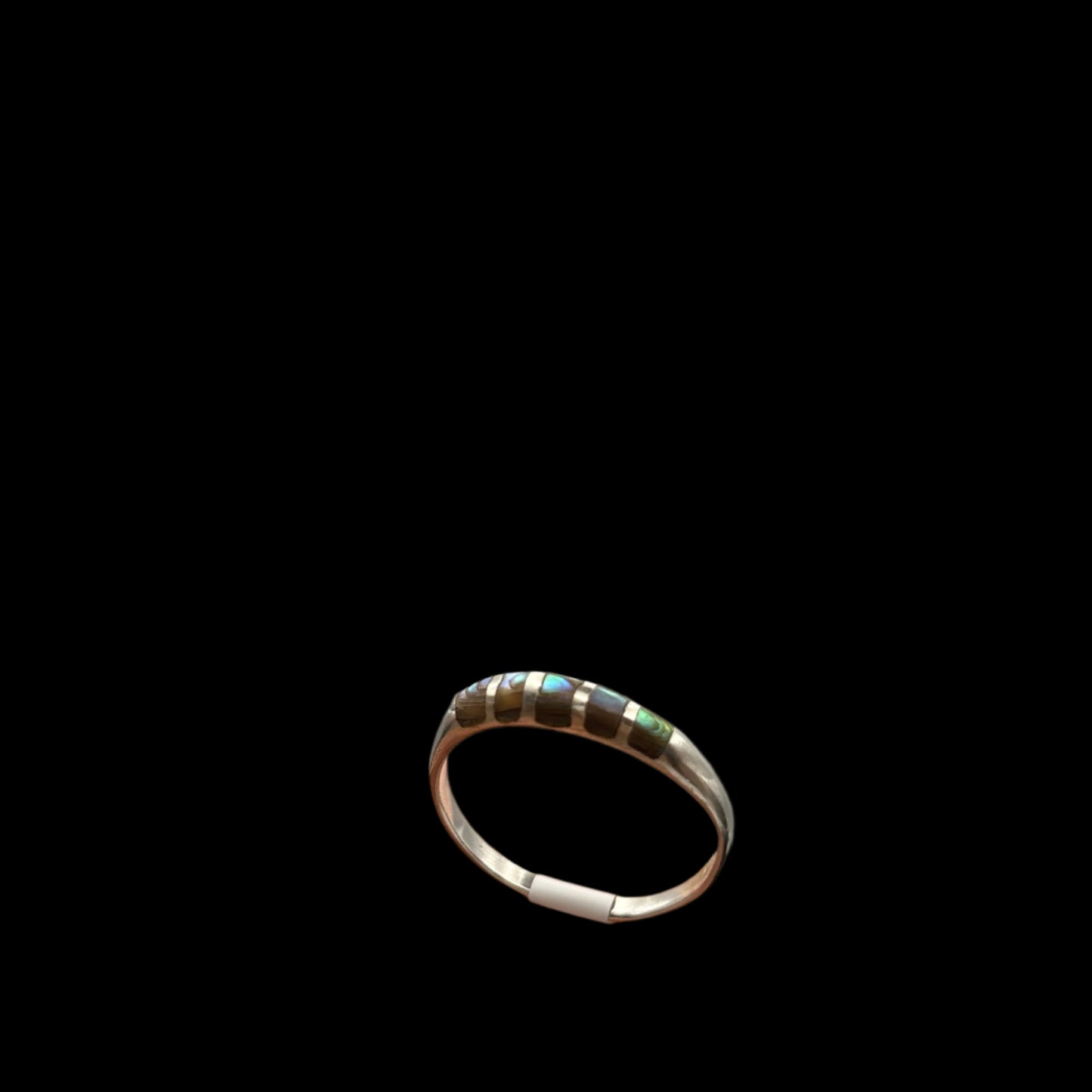 Sterling Silver Abalone Dome Ring