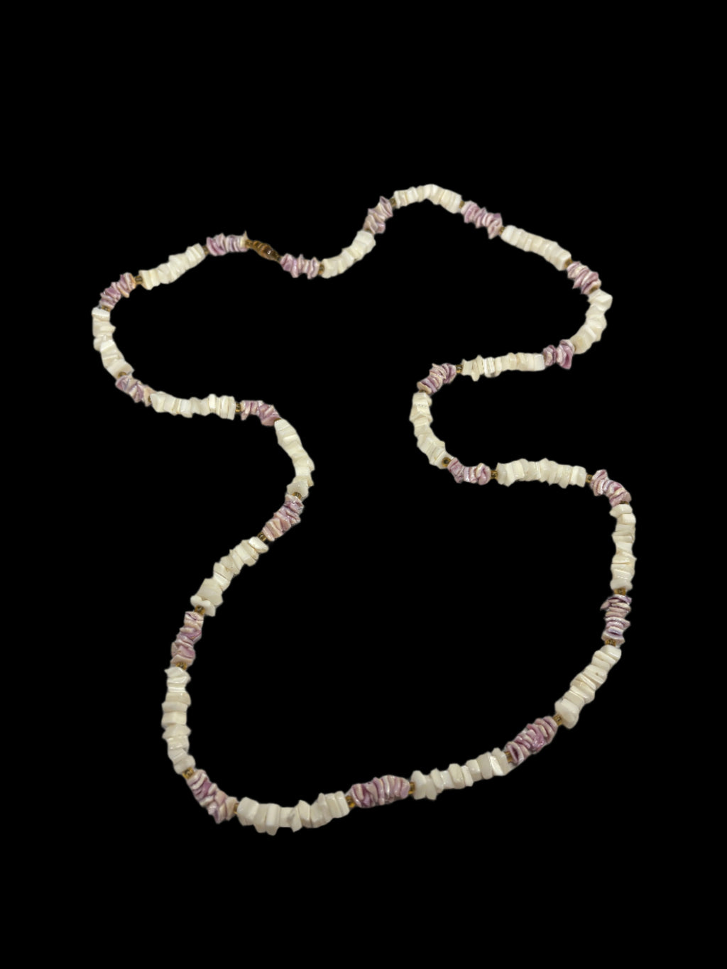 Purple & White Seashell Necklace