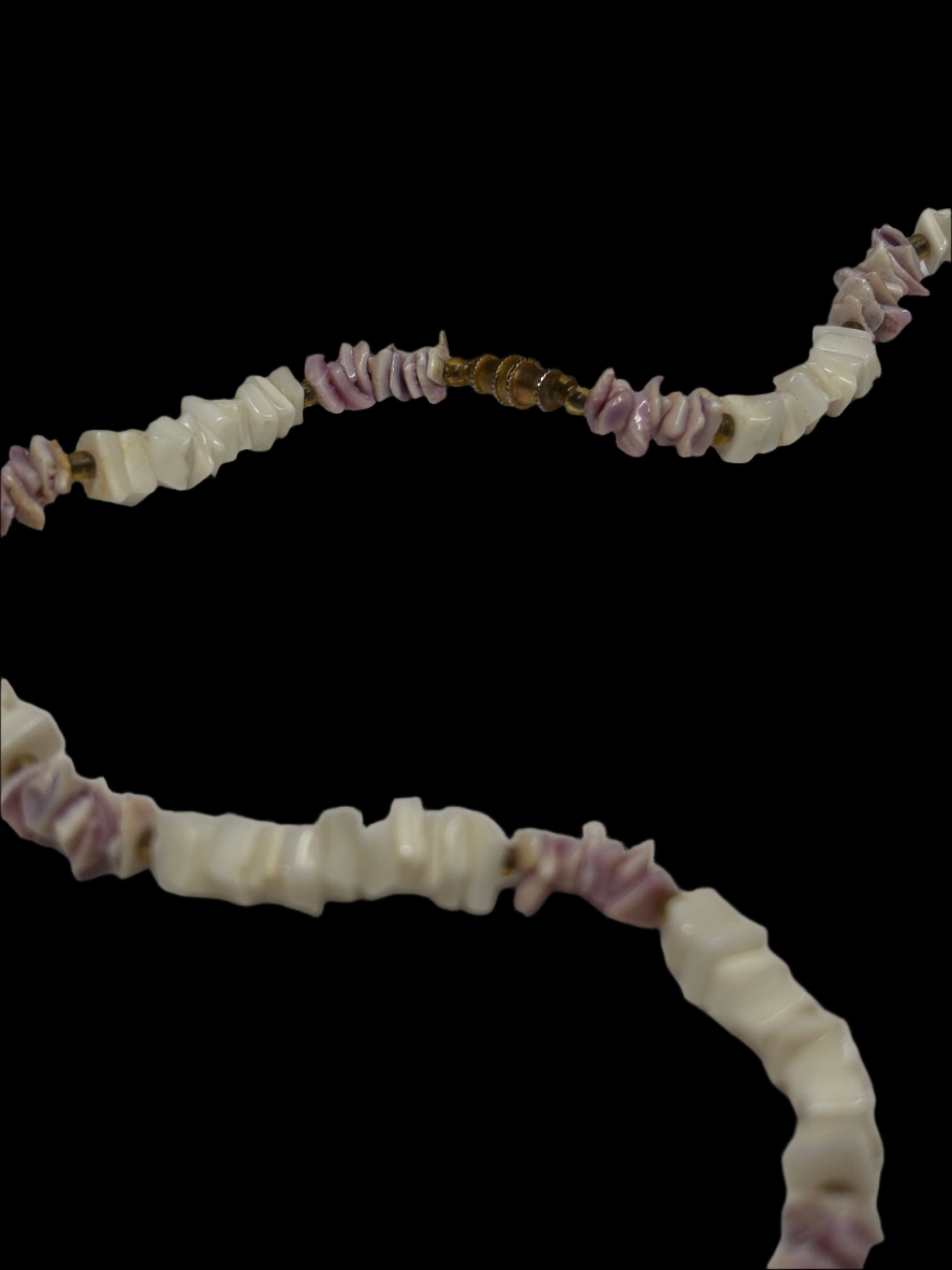 Purple & White Seashell Necklace