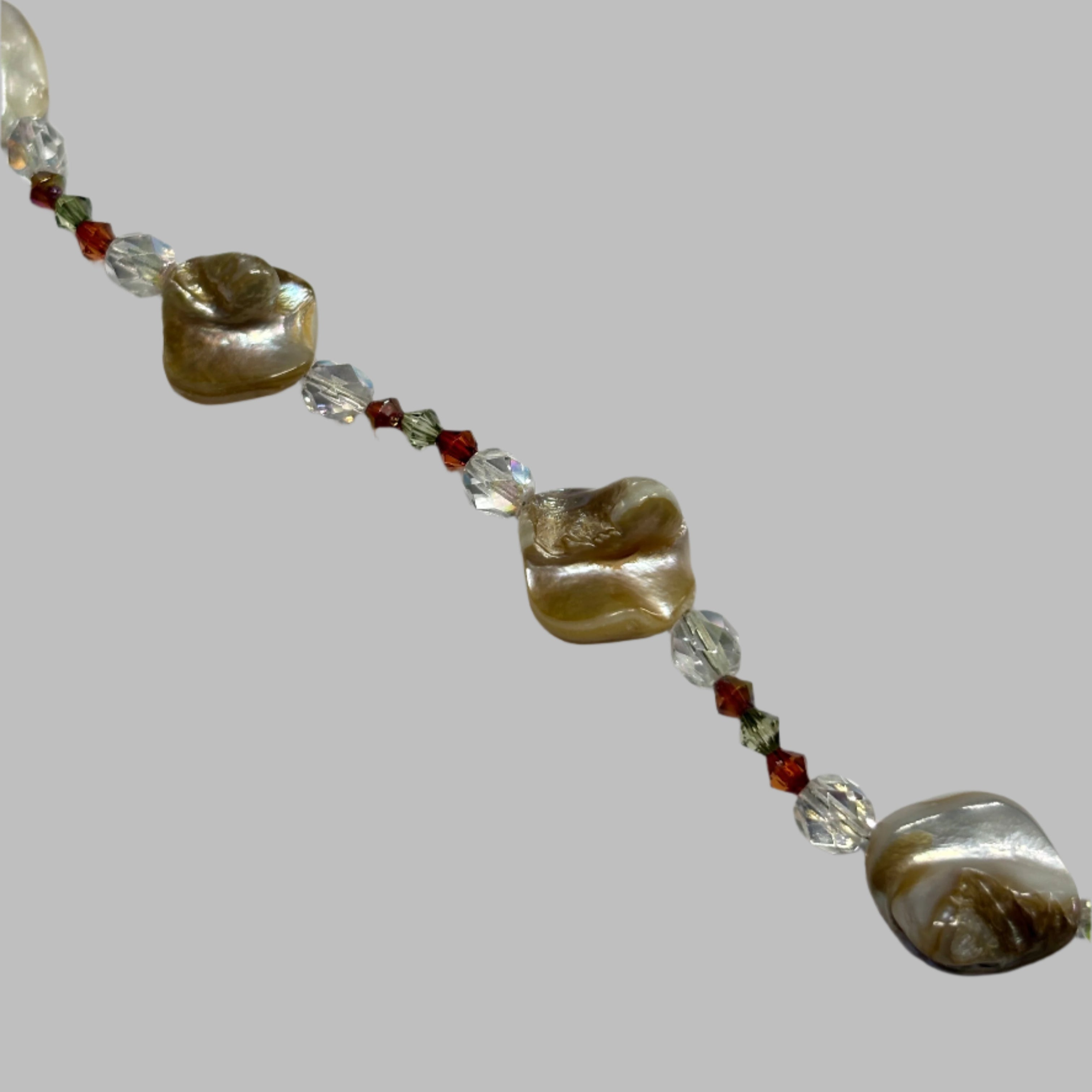 Semi-precious Stones with Station Abalone Shell Necklace