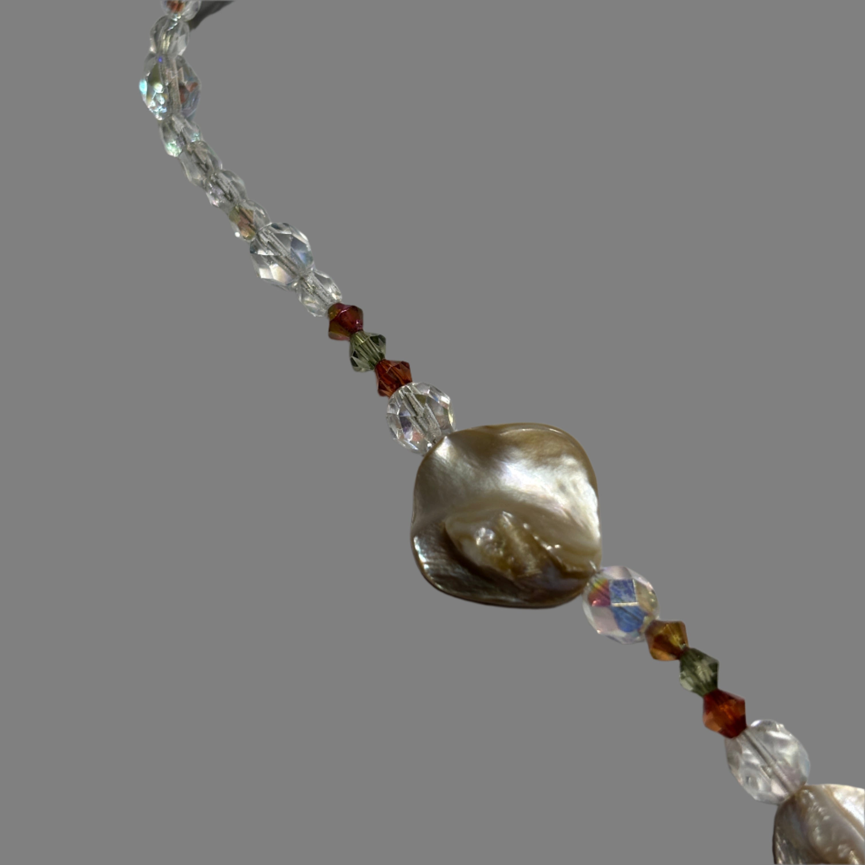 Semi-precious Stones with Station Abalone Shell Necklace