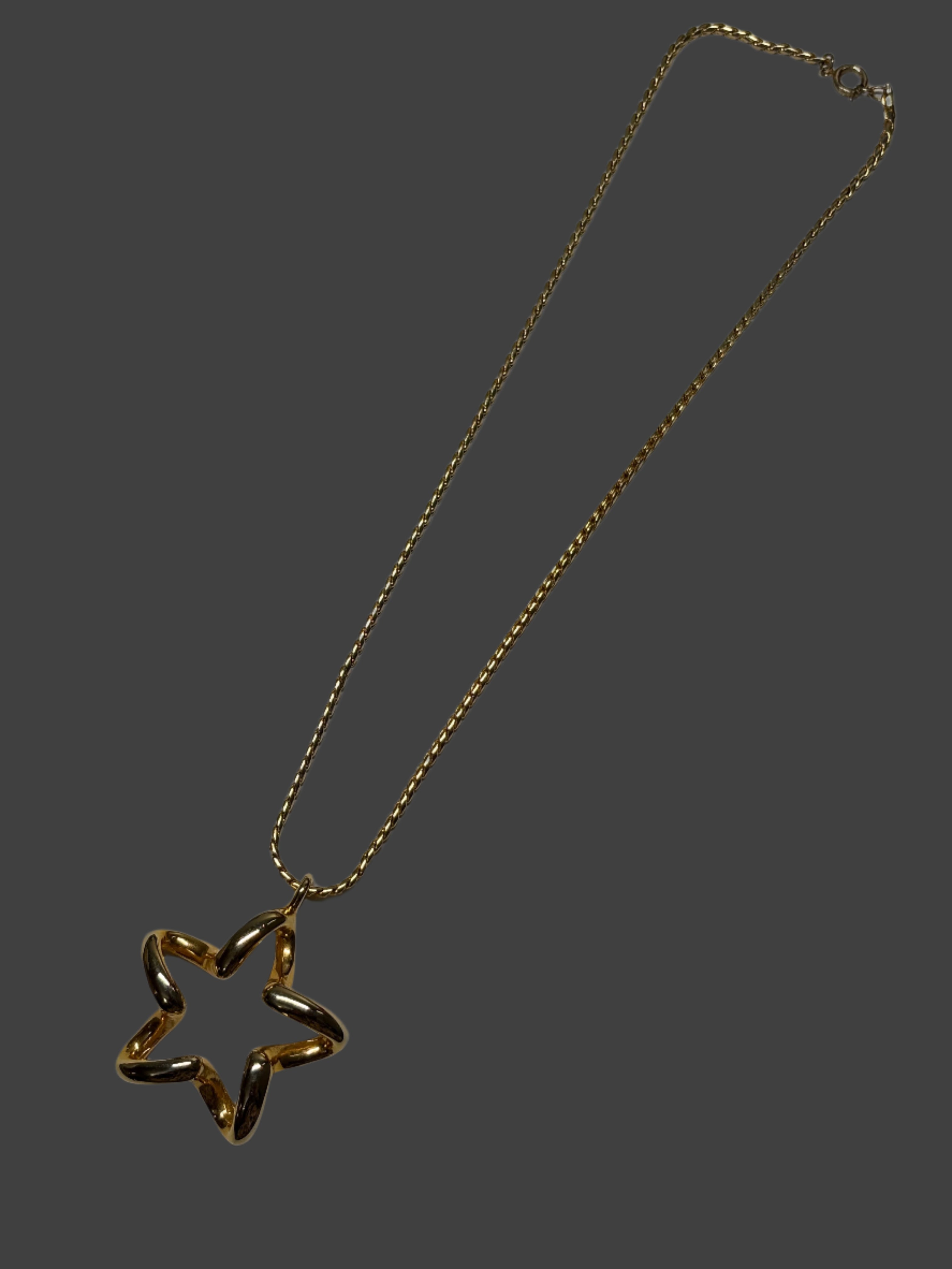 Goldtone Chunky Star Necklace