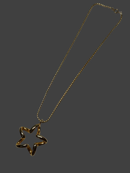 Goldtone Chunky Star Necklace