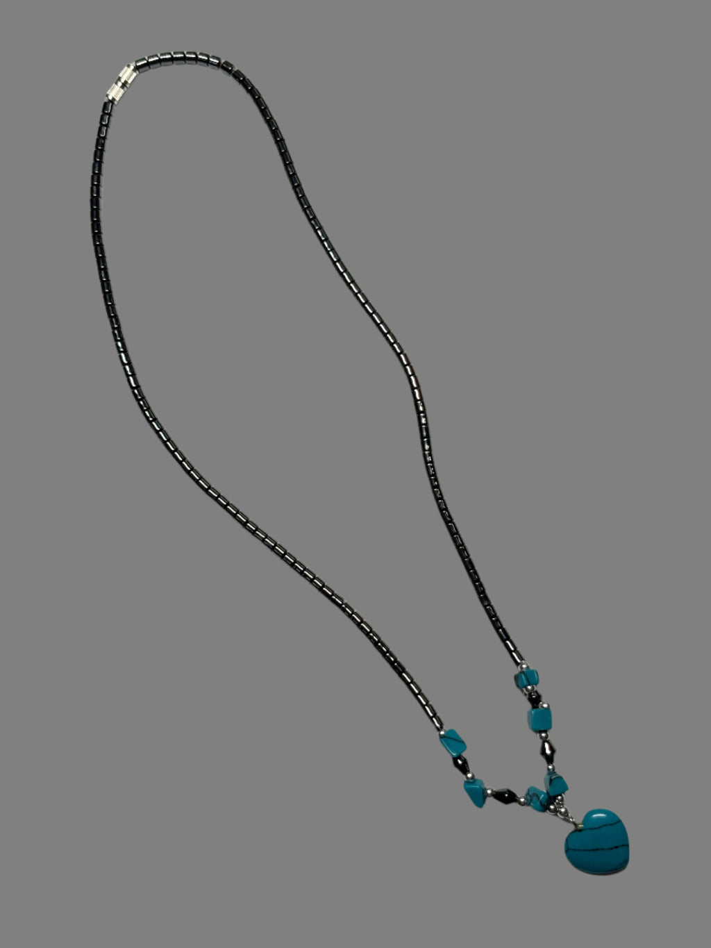 Marcasite & Turquoise Heart Necklace