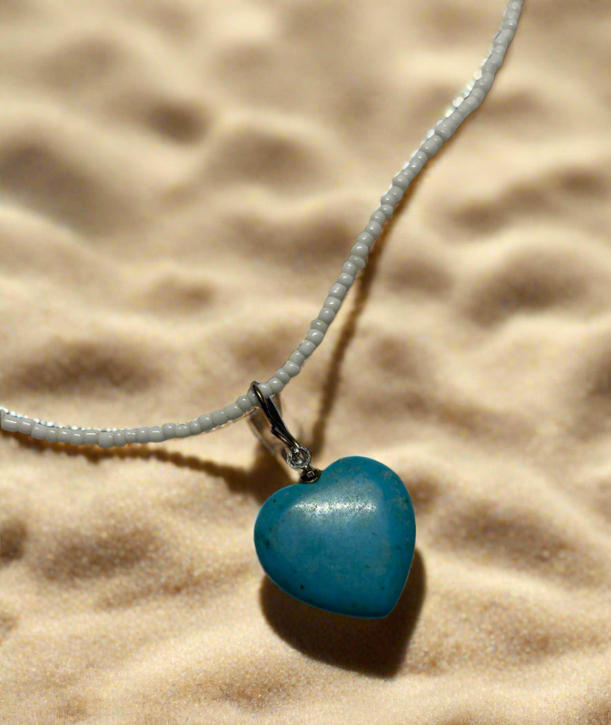 Turquoise Heart Choker