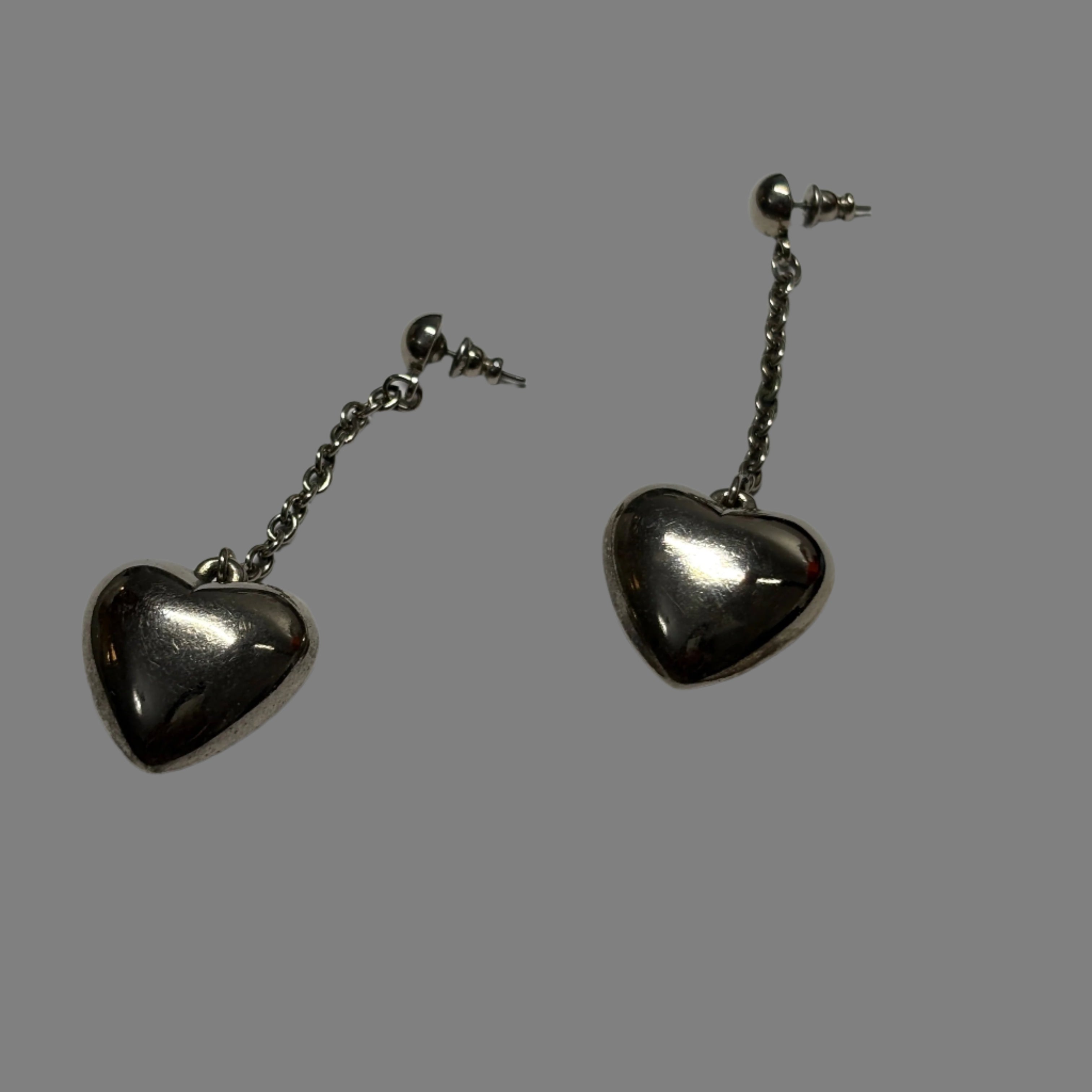 Puffy Heart Drop Earrings