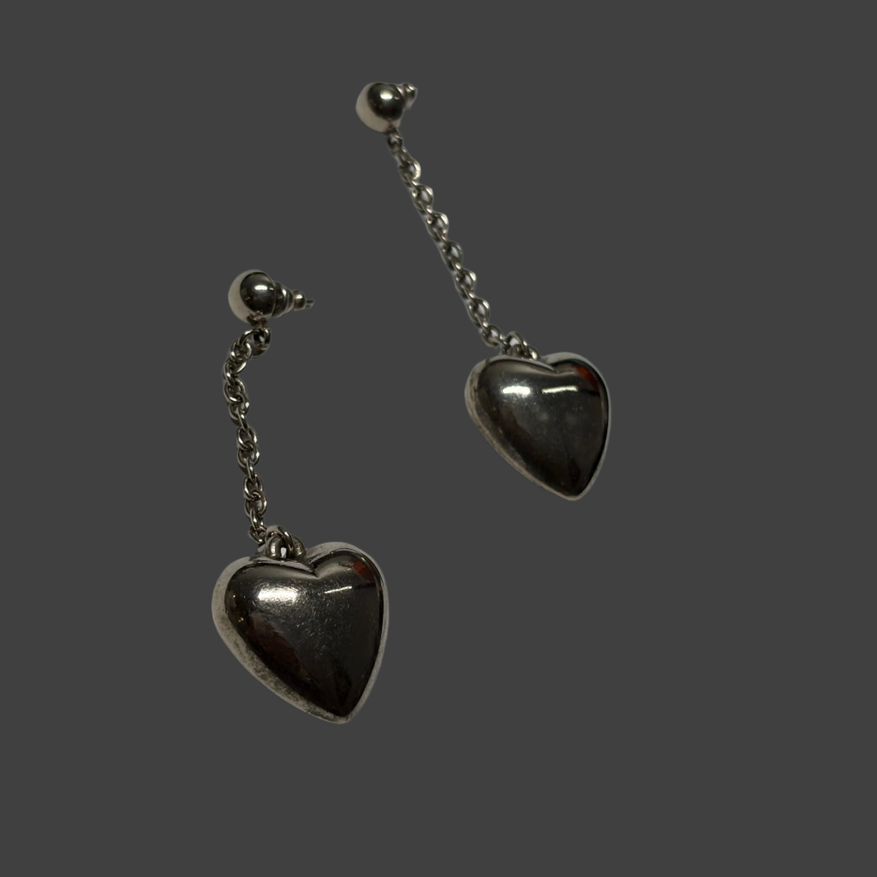 Puffy Heart Drop Earrings