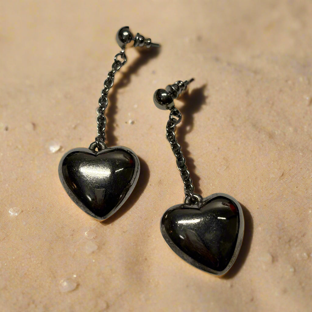 Puffy Heart Drop Earrings