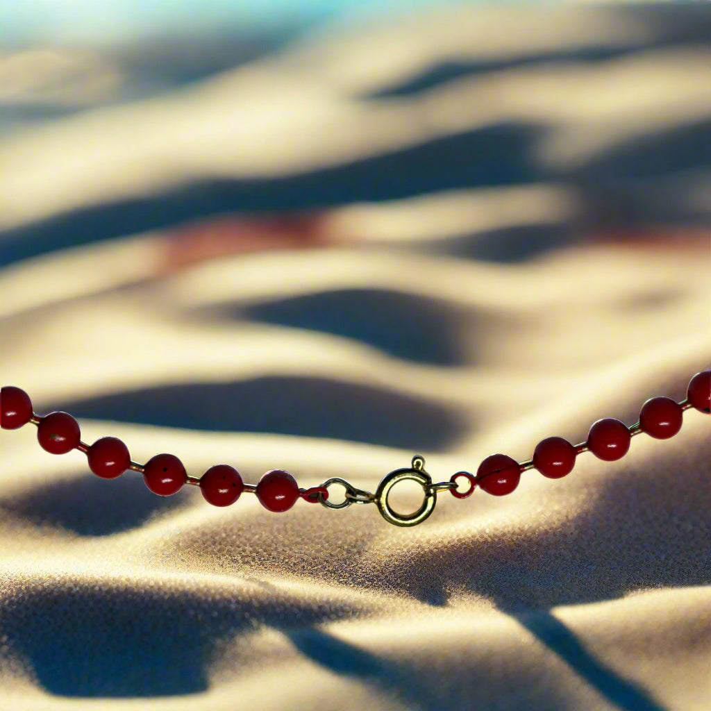 Coral Red Statement Choker