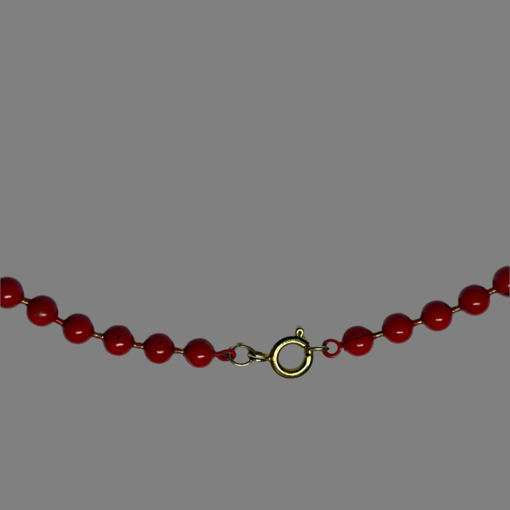 Coral Red Statement Choker