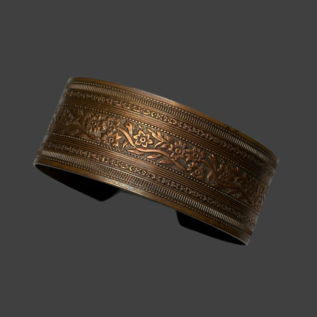 Floral Copper Bangle