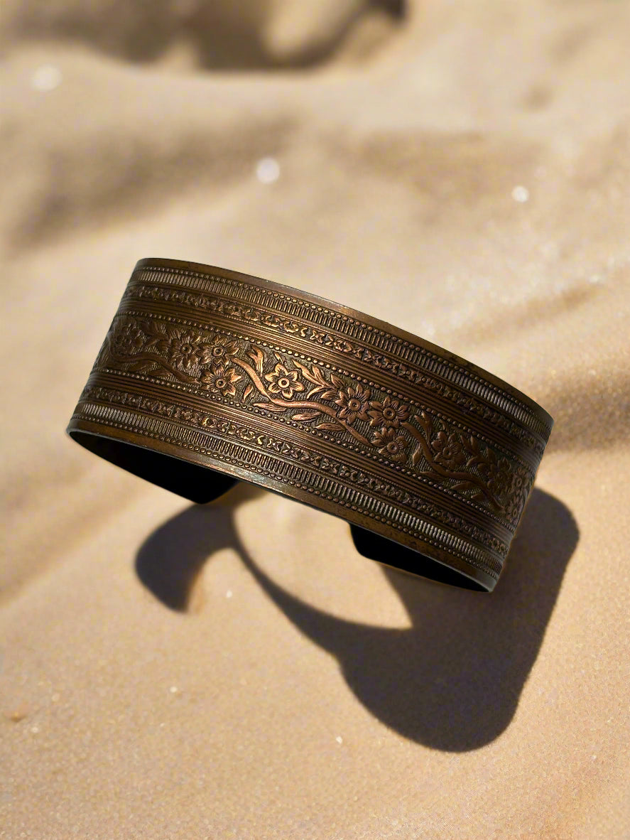Floral Copper Bangle