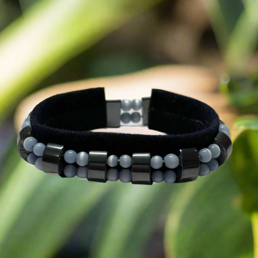Moonstone & Black Agate Bracelet