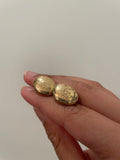 12KT Gold Filled Vintage Floral-etched Screwbacks