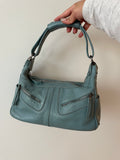 Tods Light Blue Medium Mickey Hobo Bag