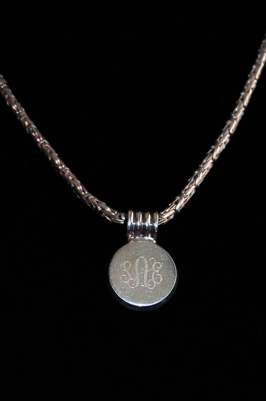 925 “SAE” Monogram Slider Pendant