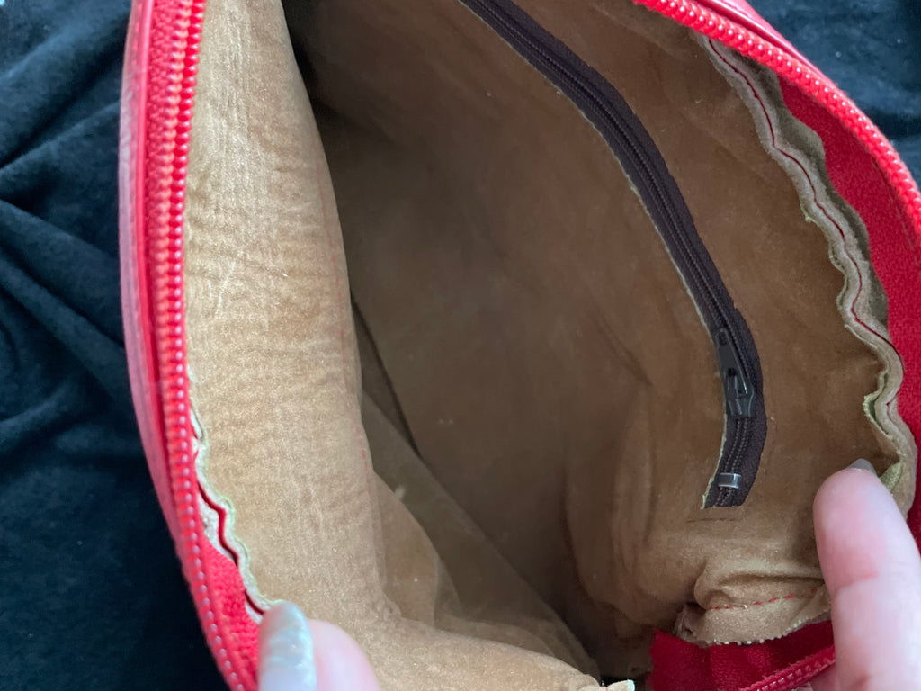 90s Red Perforated Purse