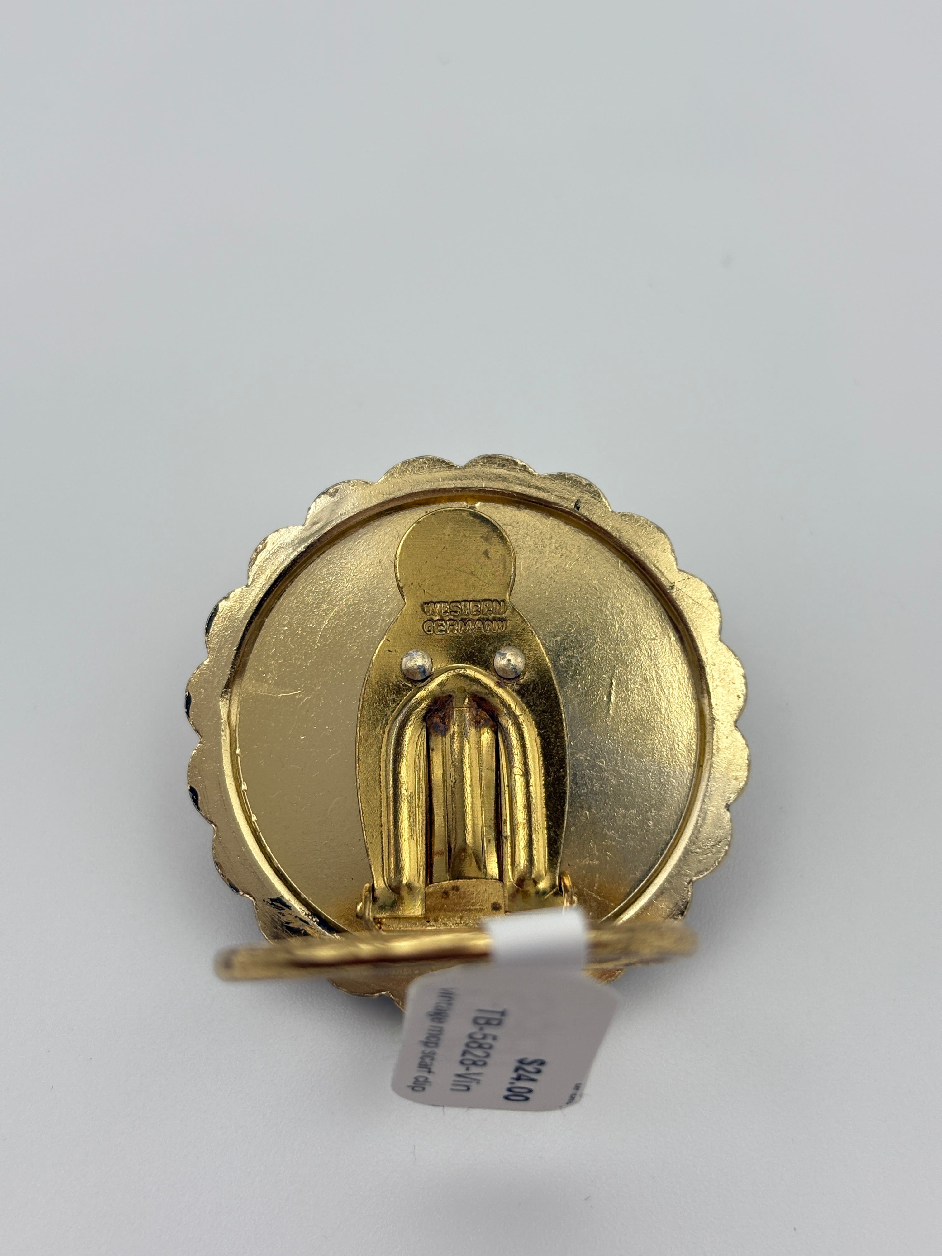 Vintage MOP Scarf Clip