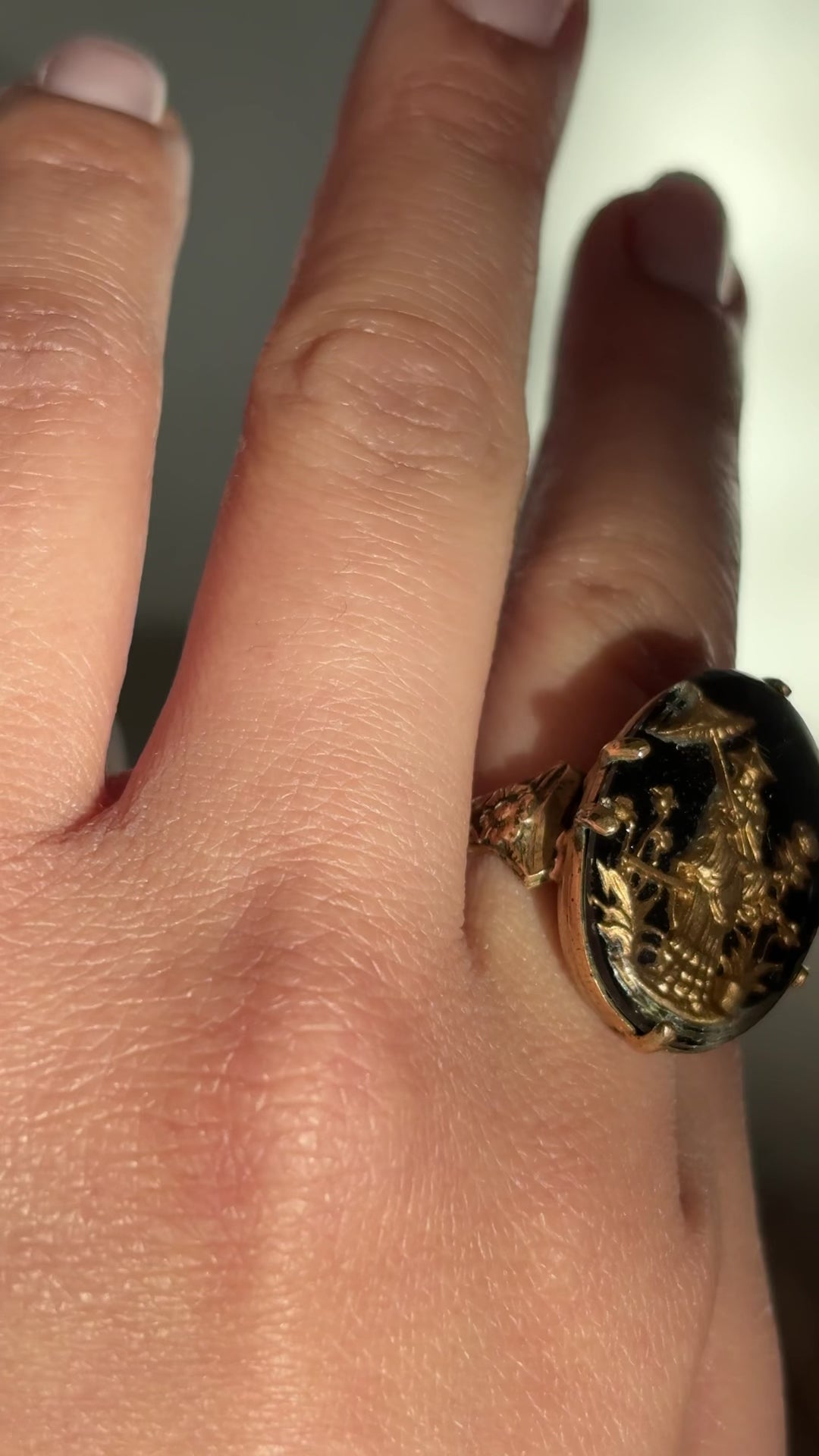 Siam Enamel Brass Ring