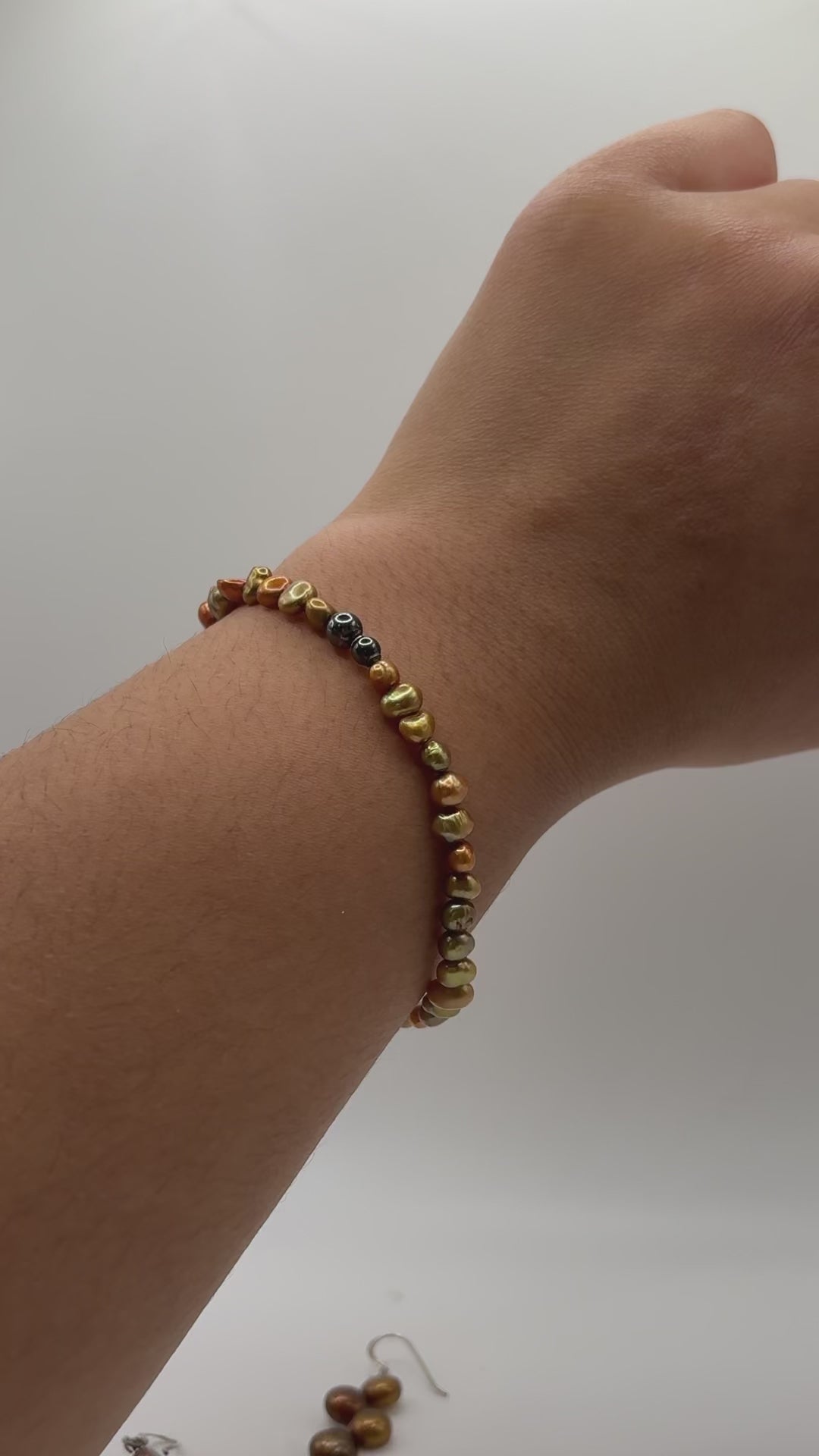 Golden Hour Freshwater Pearls with Marcasite Stones