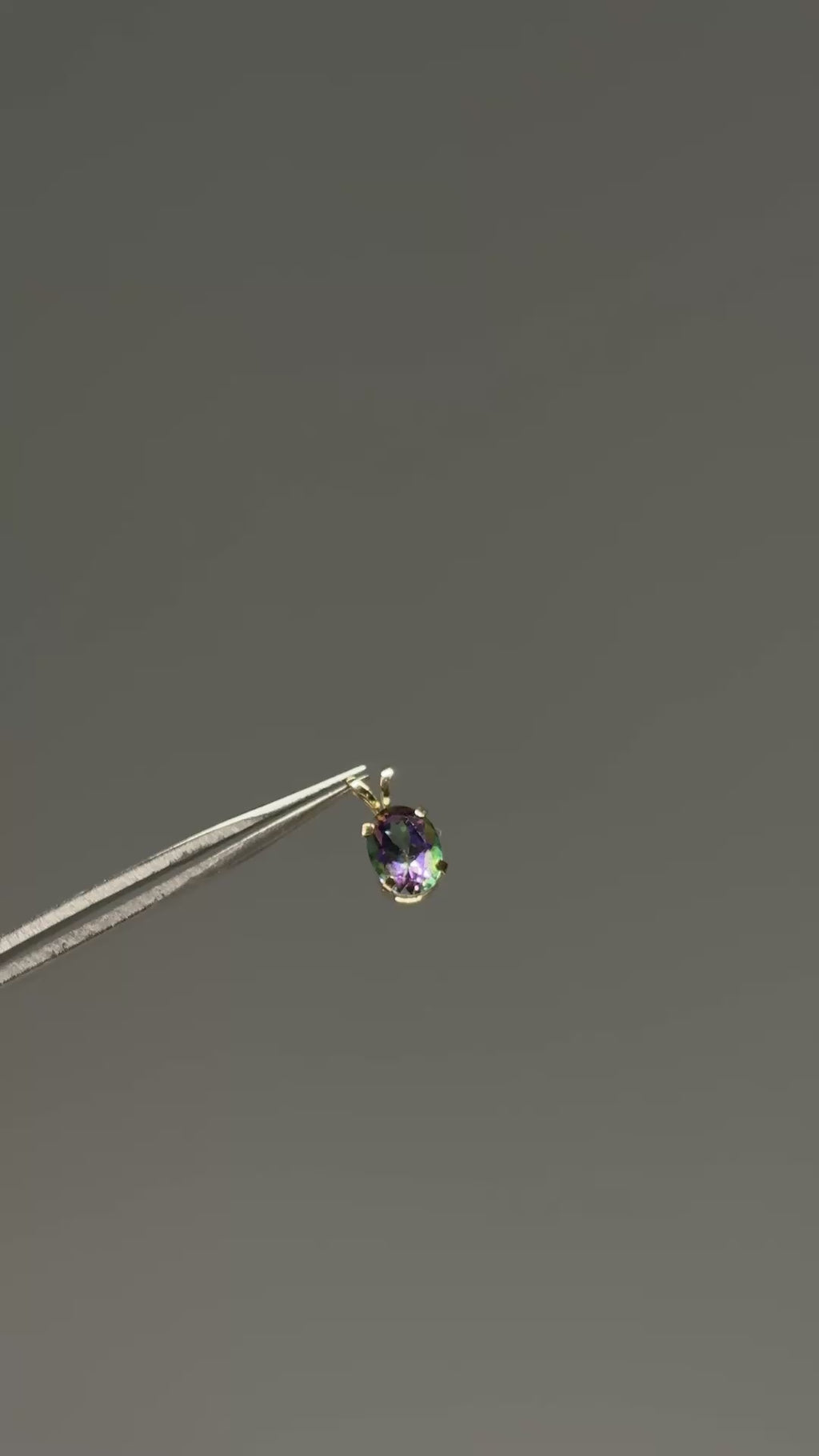 Pendentif topaze mystique de 1,3 ct en or 14 carats d'occasion