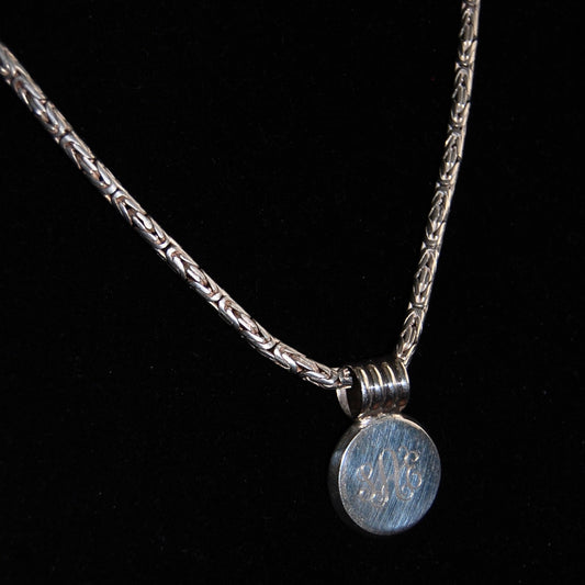 925 “SAE” Monogram Slider Pendant